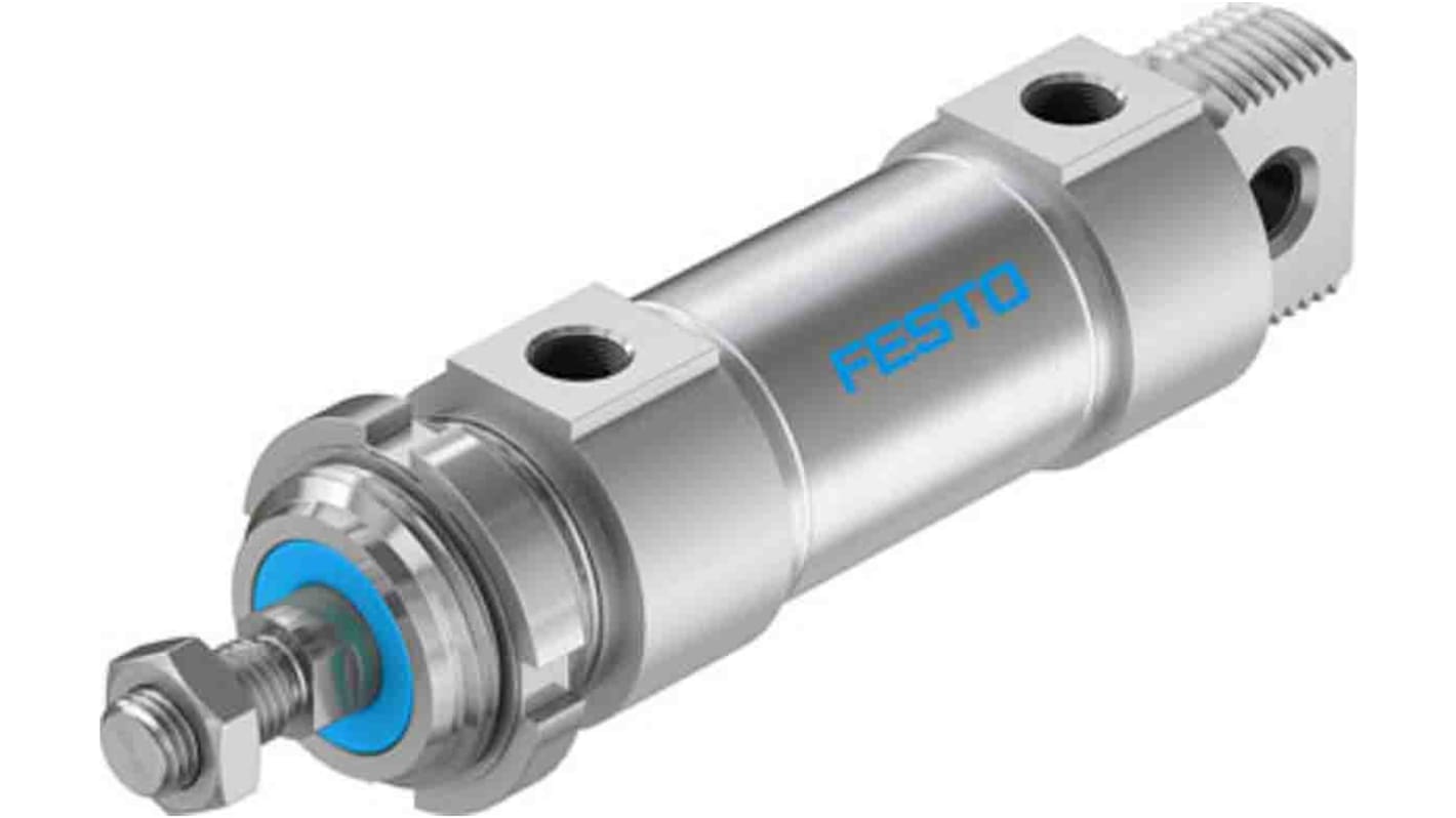 Festo Pneumatic Piston Rod Cylinder - 195990, 40mm Bore, 25mm Stroke, DSNU Series, Double Acting