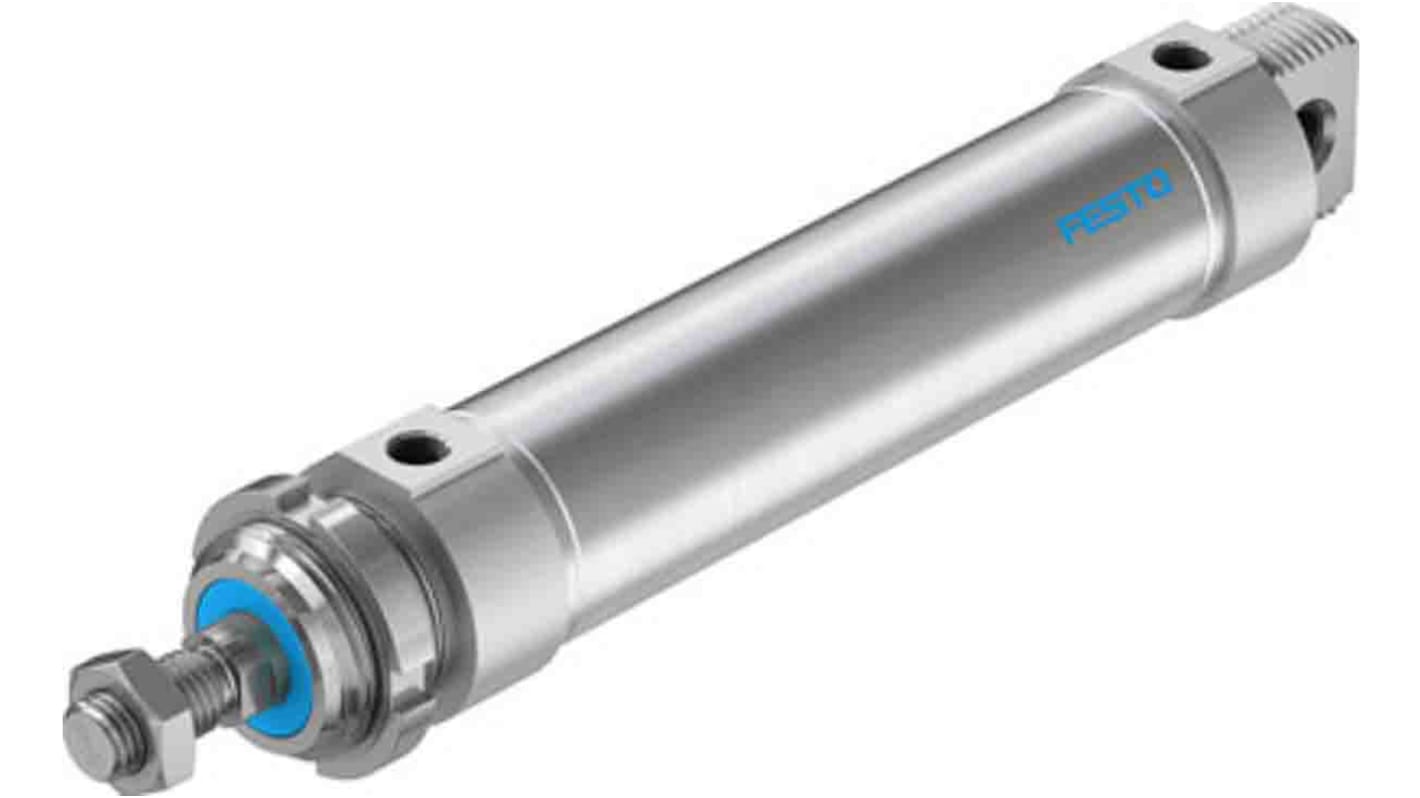 Festo Pneumatic Piston Rod Cylinder - 196006, 50mm Bore, 160mm Stroke, DSNU Series, Double Acting