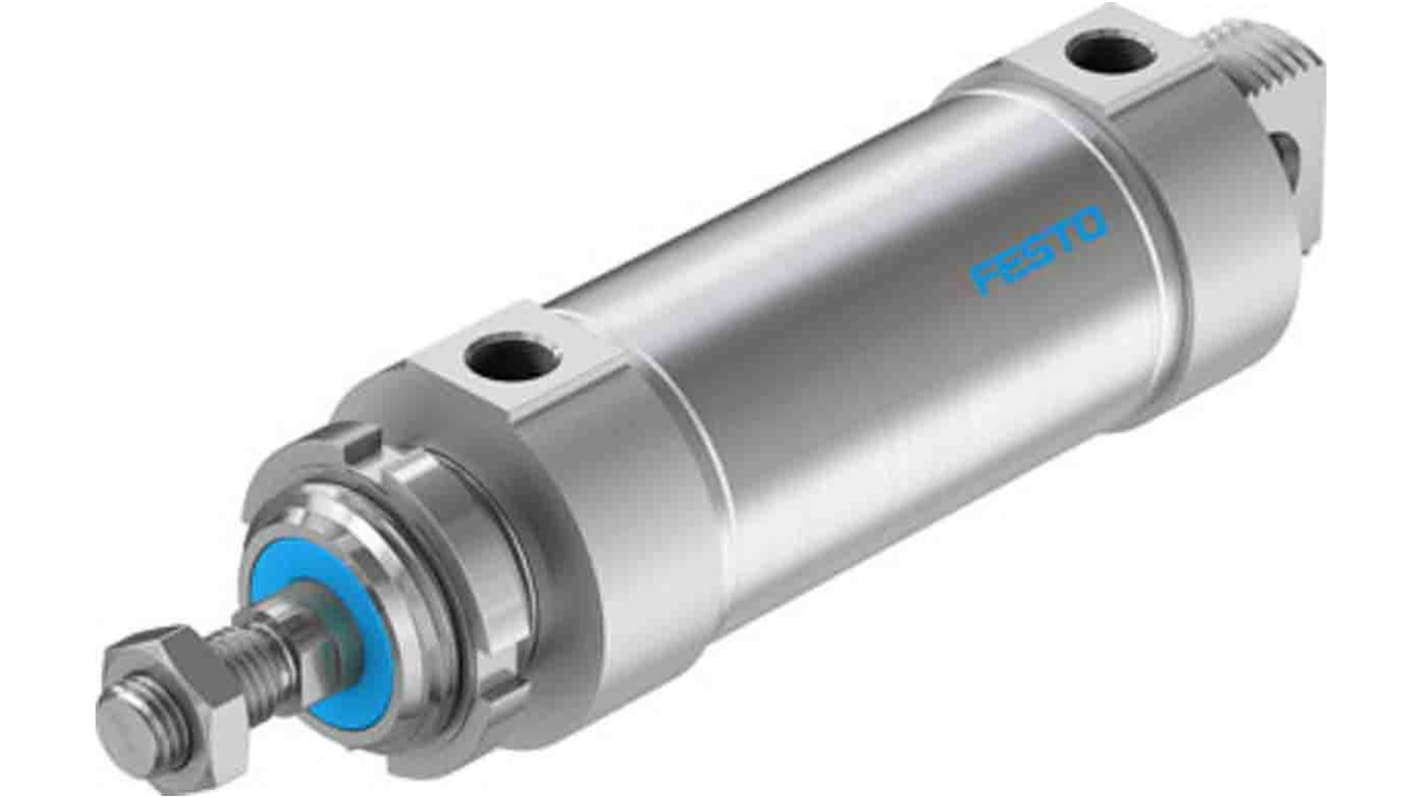 Festo Pneumatic Piston Rod Cylinder - 196013, 63mm Bore, 80mm Stroke, DSNU Series, Double Acting