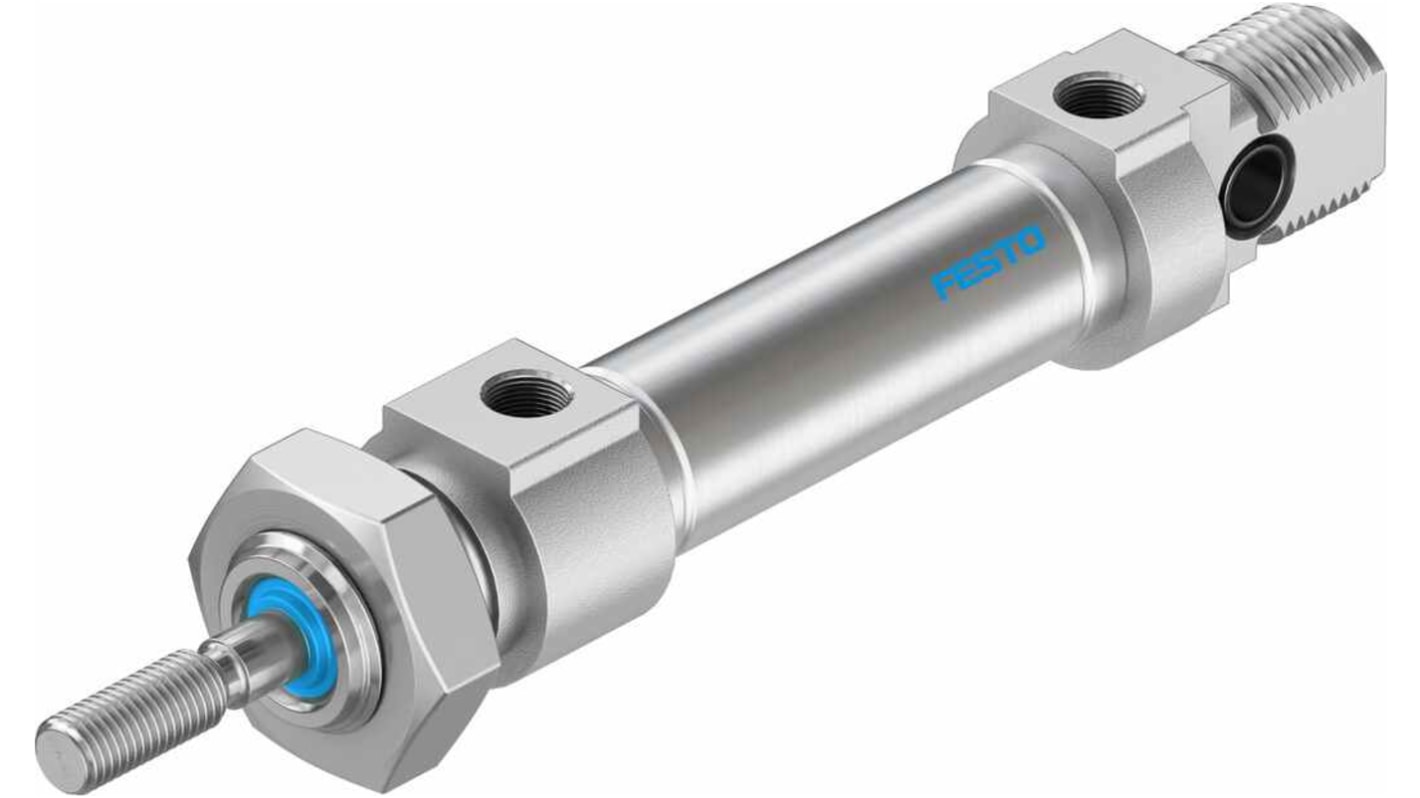 Festo Pneumatic Roundline Cylinder - 19183, 10mm Bore, 10mm Stroke, DSNU Series, Double Acting