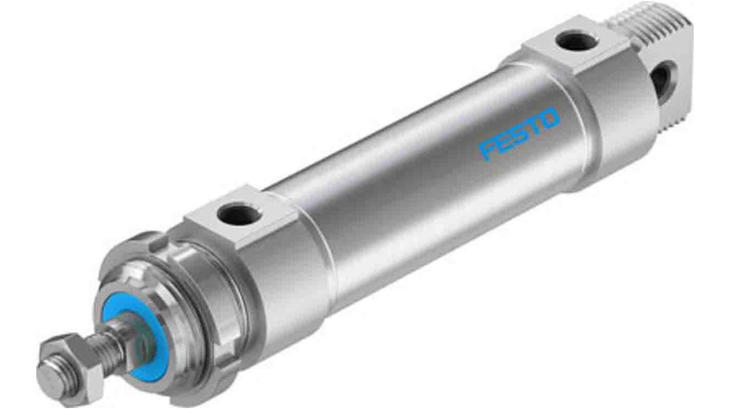 Festo Pneumatic Piston Rod Cylinder - 195993, 40mm Bore, 80mm Stroke, DSNU Series, Double Acting