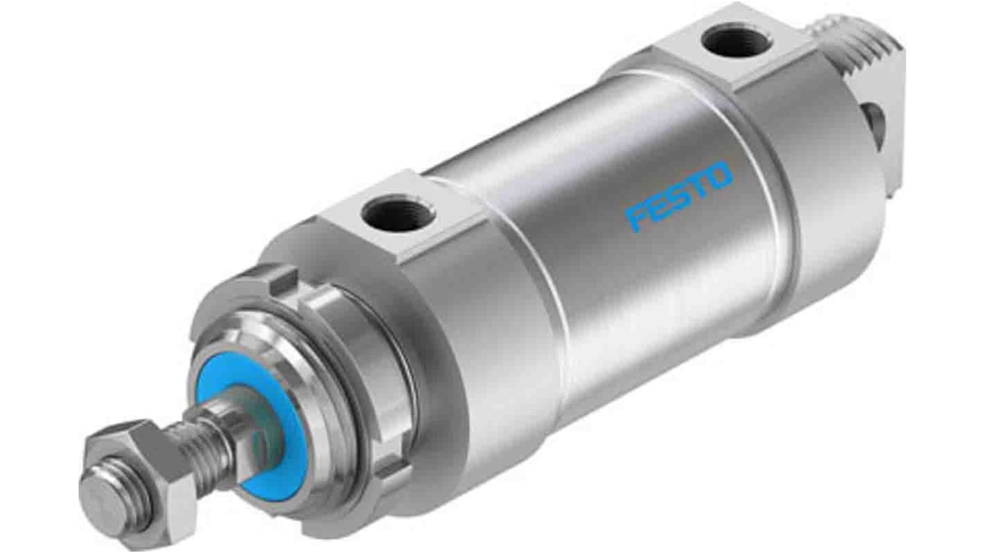 Festo Pneumatic Piston Rod Cylinder - 196011, 63mm Bore, 40mm Stroke, DSNU Series, Double Acting