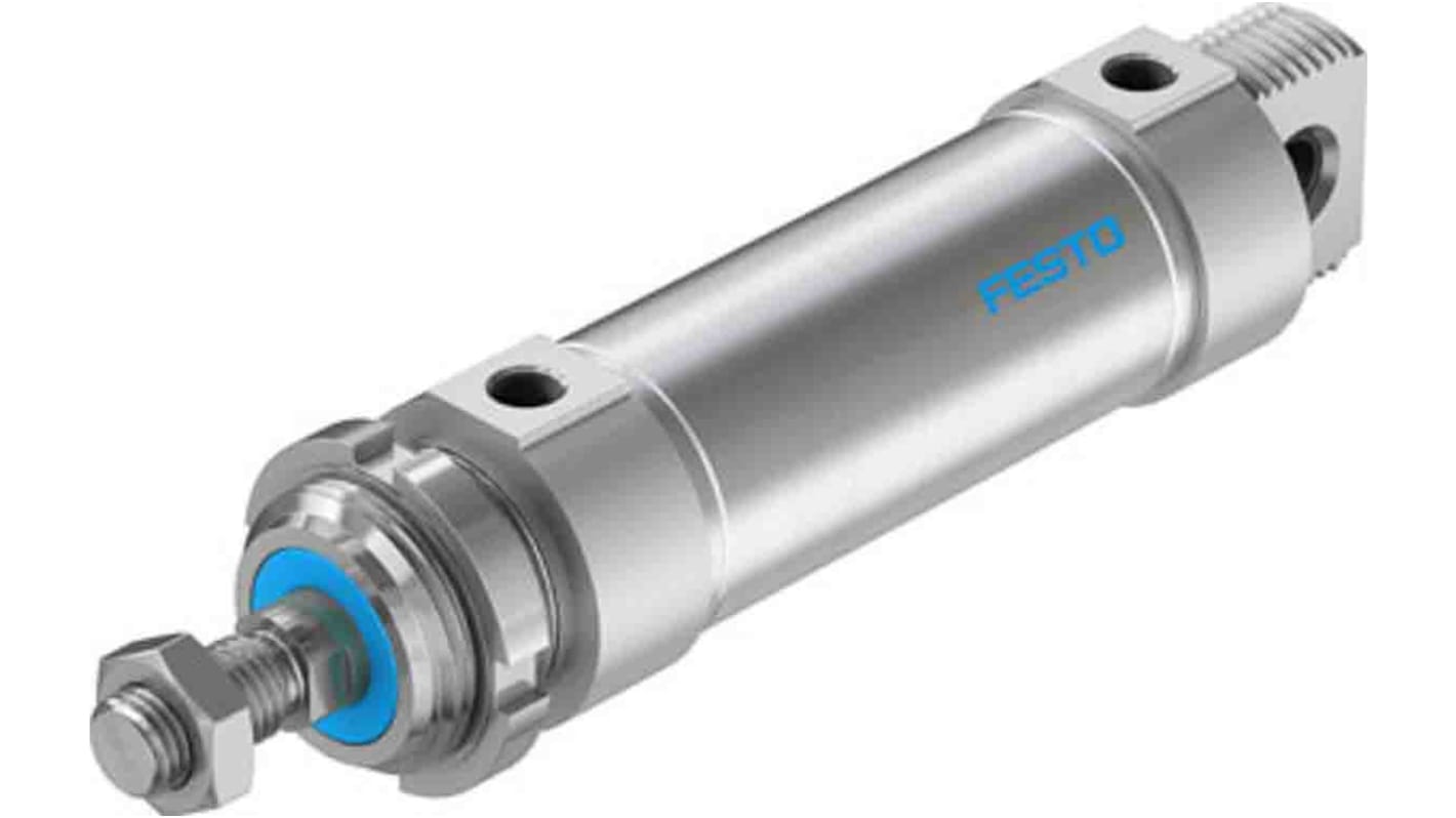 Festo Pneumatic Piston Rod Cylinder - 196003, 50mm Bore, 80mm Stroke, DSNU Series, Double Acting