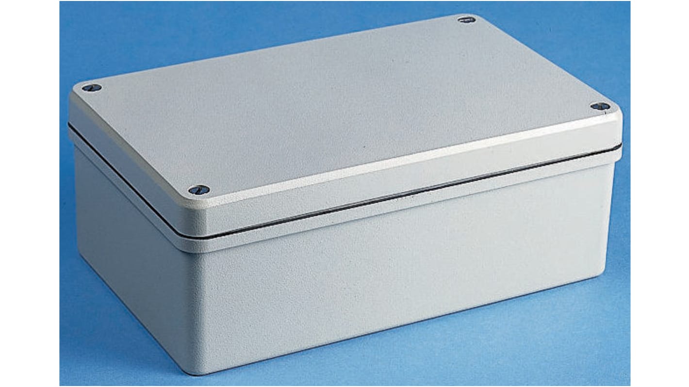 ROLEC Conform Series Grey Die Cast Aluminium Enclosure, IP66, IP67, Grey Lid, 225.5 x 125.5 x 60mm