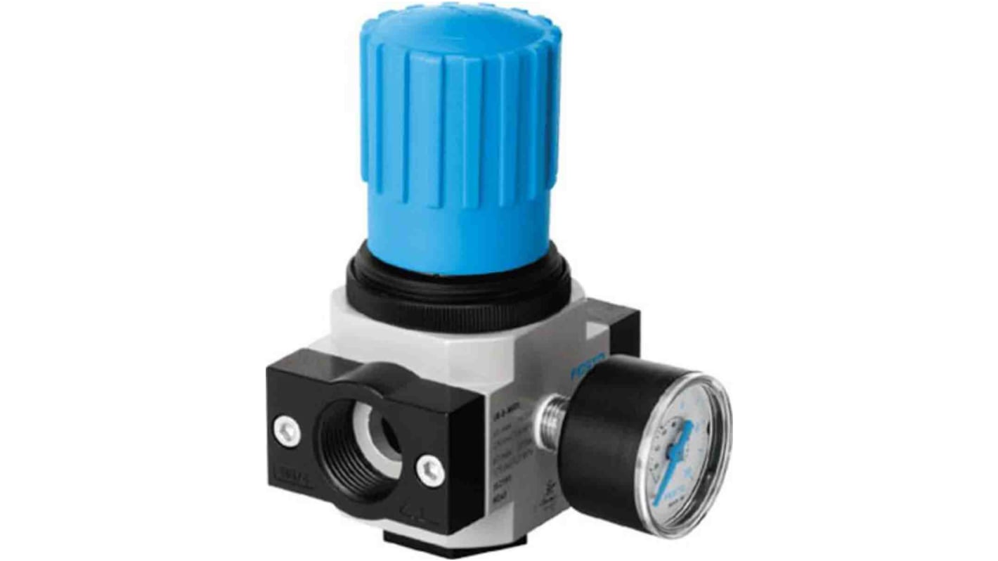 Festo G 1/4 Pneumatic Regulator - 0.5bar to 7bar, 1/4 in, 16bar max. input, 162583