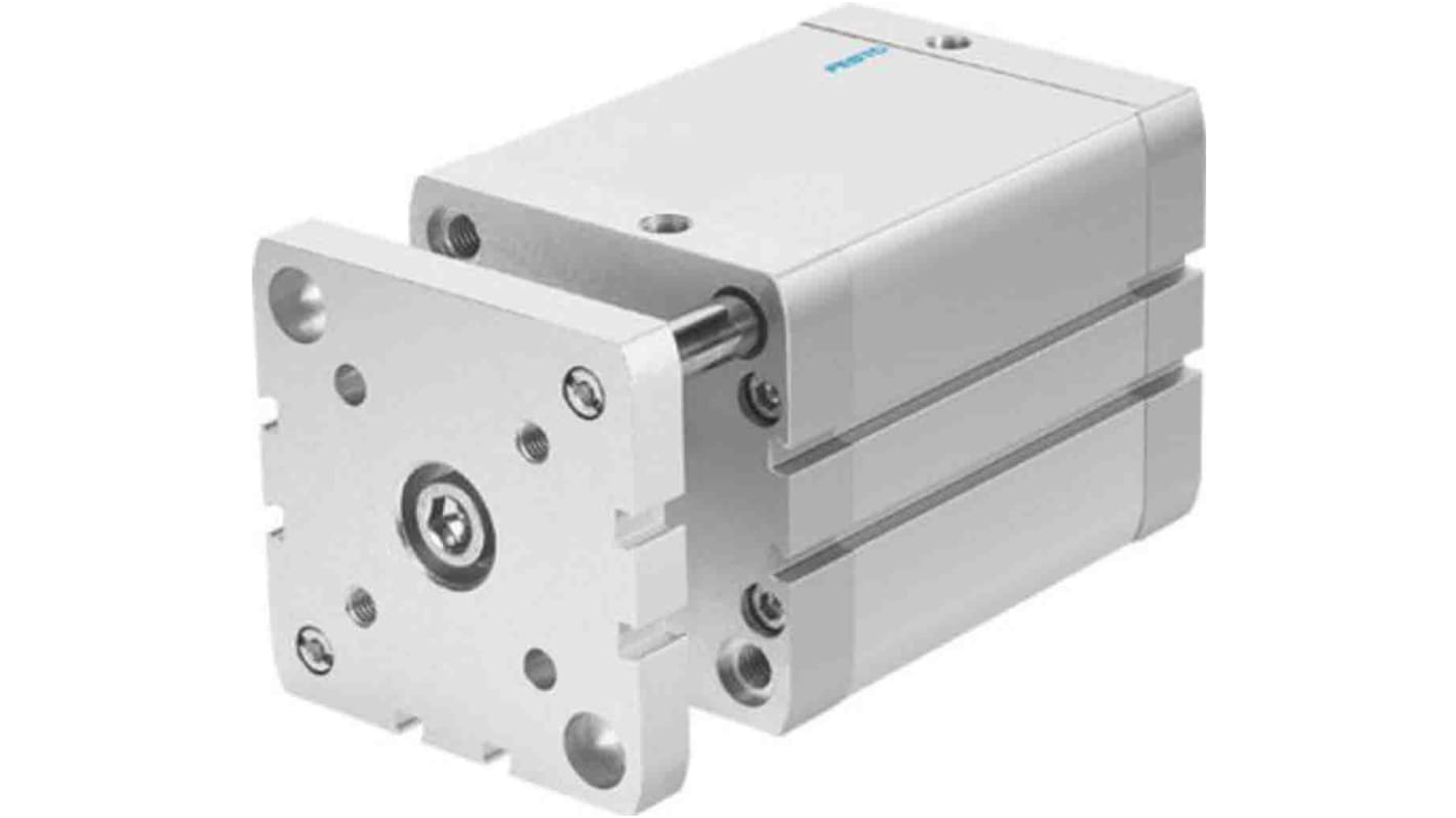 Festo Pneumatic Compact Cylinder - 554280, 80mm Bore, 25mm Stroke, ADNGF Series, Double Acting
