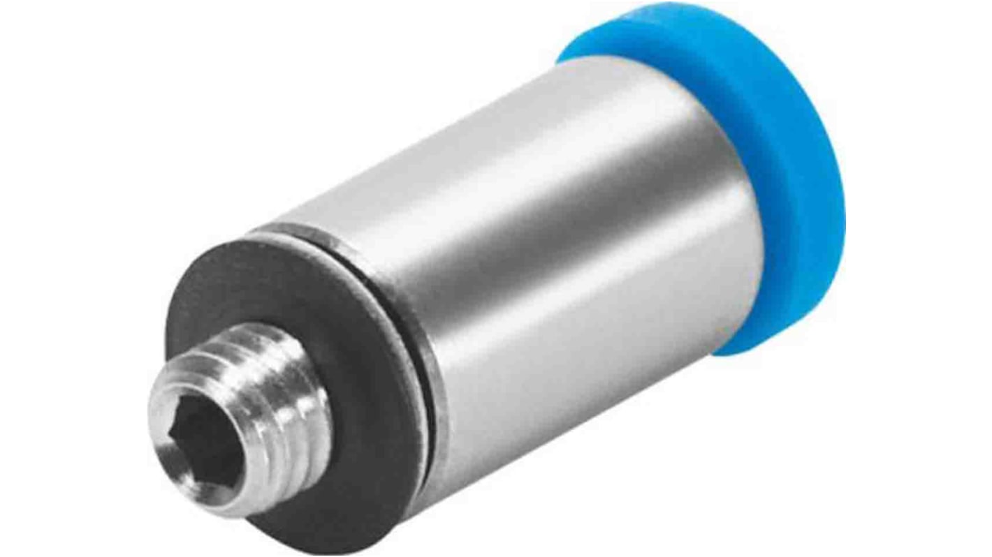 Festo Straight Threaded Adaptor, M5 Male to Push In 4 mm, Threaded-to-Tube Connection Style, 133004