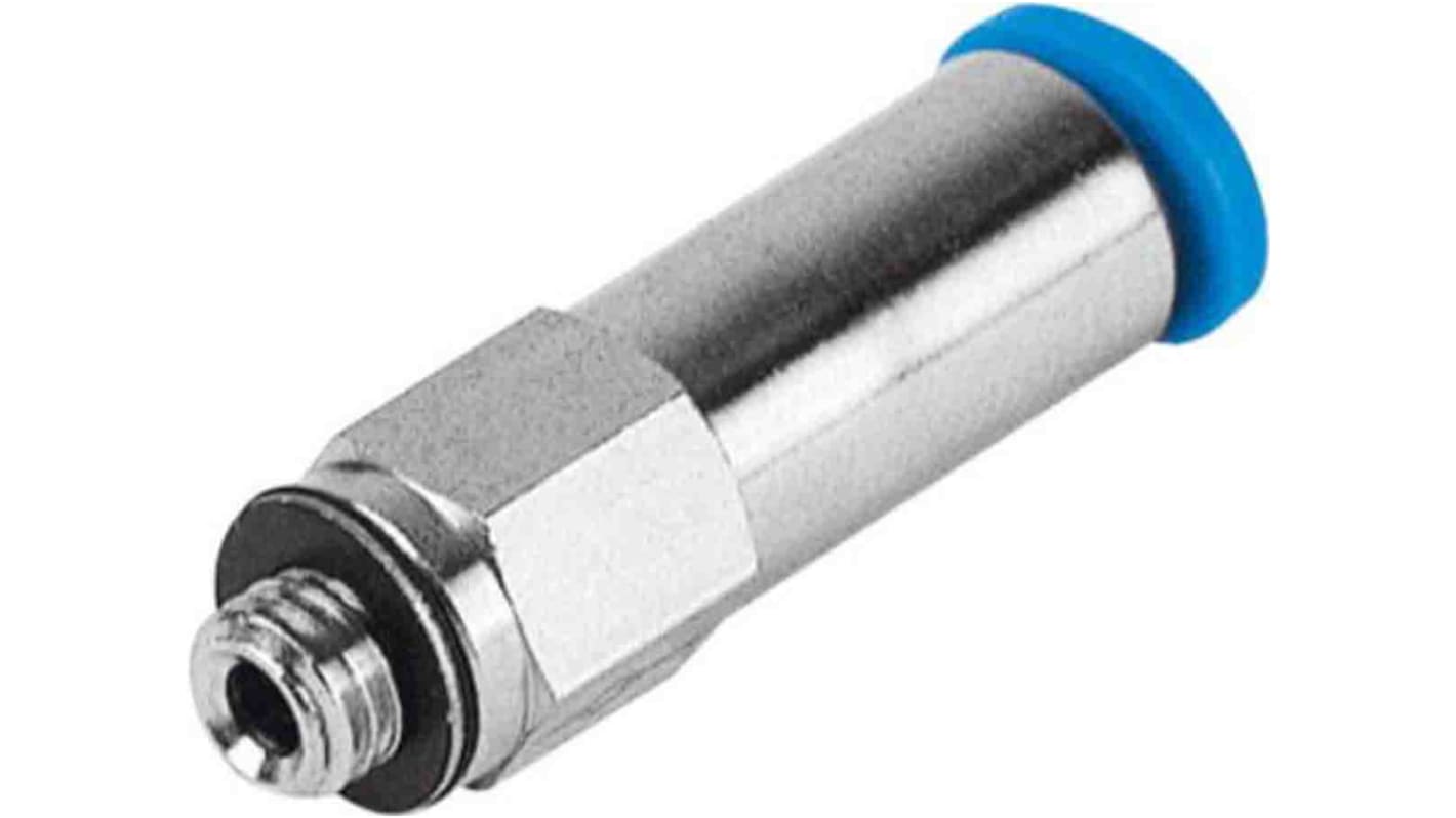 Festo Straight Threaded Adaptor, M5 Male to Push In 4 mm, Threaded-to-Tube Connection Style, 153291