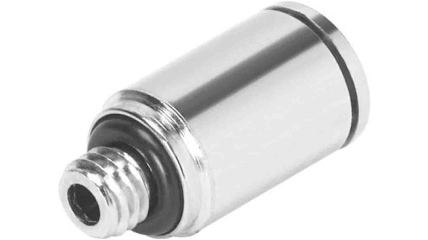 Festo Straight Threaded Adaptor, M5 Male to Push In 6 mm, Threaded-to-Tube Connection Style, 558658