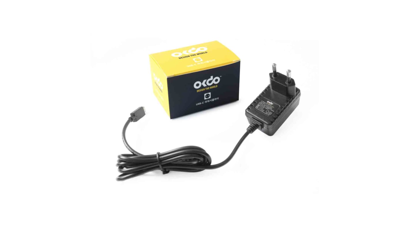 Okdo Raspberry Pi Power Supply, USB Type C with Korean Plug Type, 1.5m
