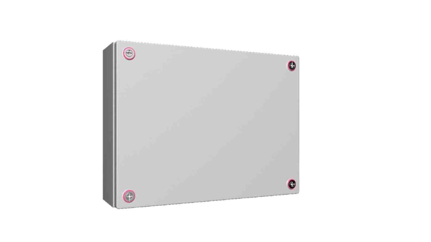 Rittal KX Series RAL7035 Steel Enclosure, IP66, IK08, Grey Lid, 400 x 400 x 120mm