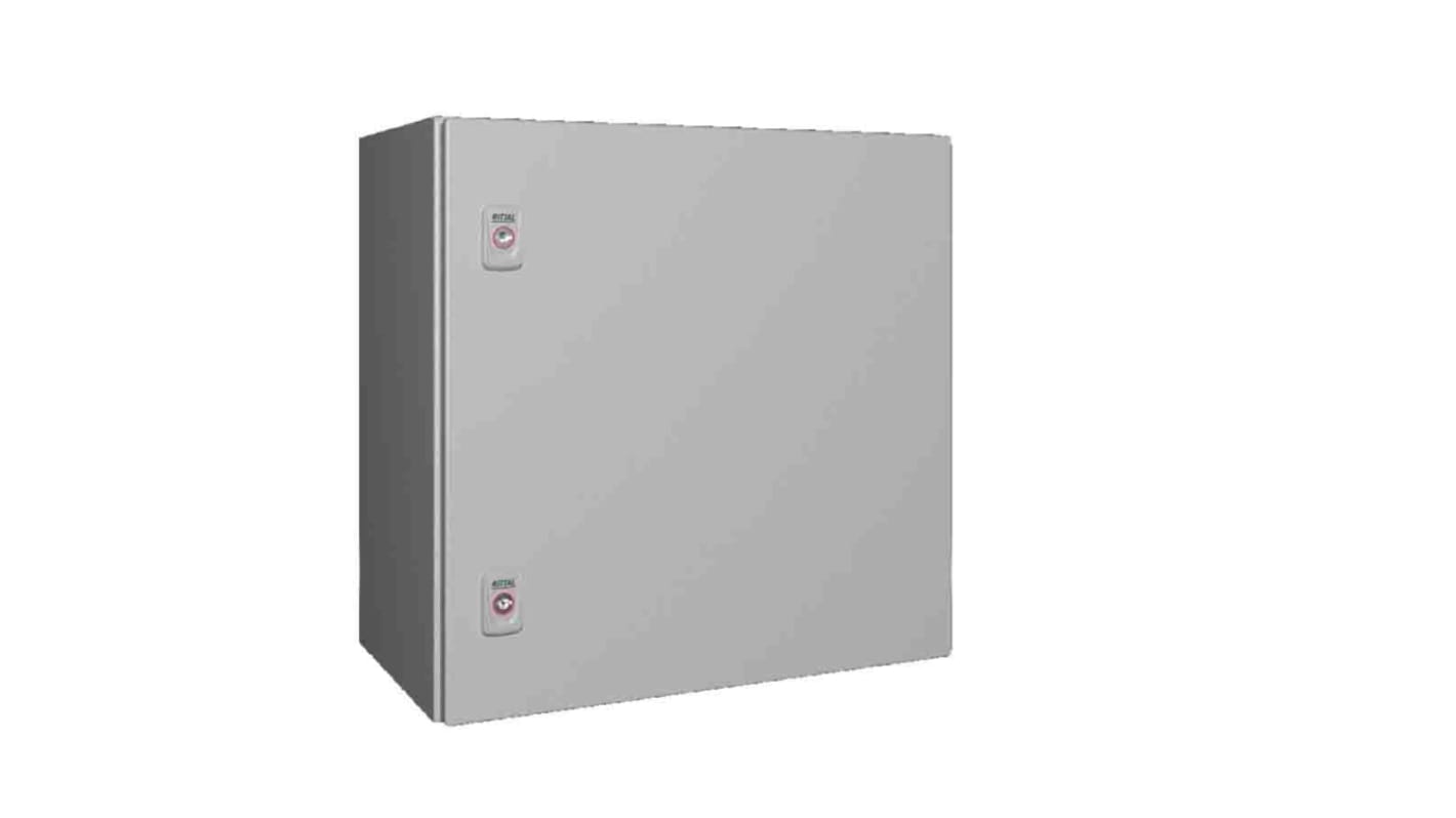 Rittal AX Series RAL7035 Sheet Steel Enclosure, IP66, IK10, Grey Lid, 500 x 500 x 300mm