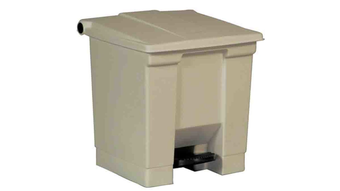 Contenedor Rubbermaid Commercial Products Beige con pedal de 30L de Plástico