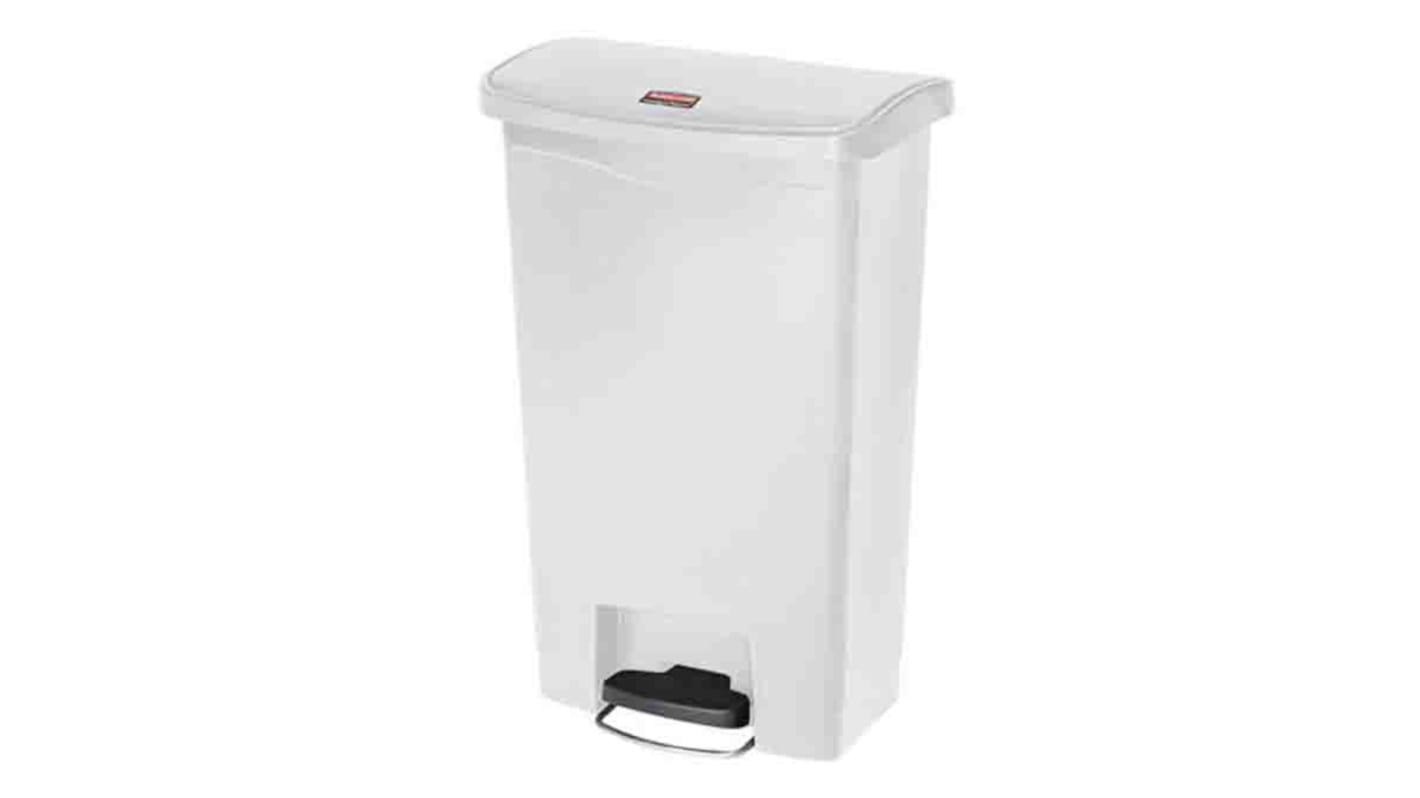 Rubbermaid Commercial Products Slim Jim 50L White Pedal Waste Bin