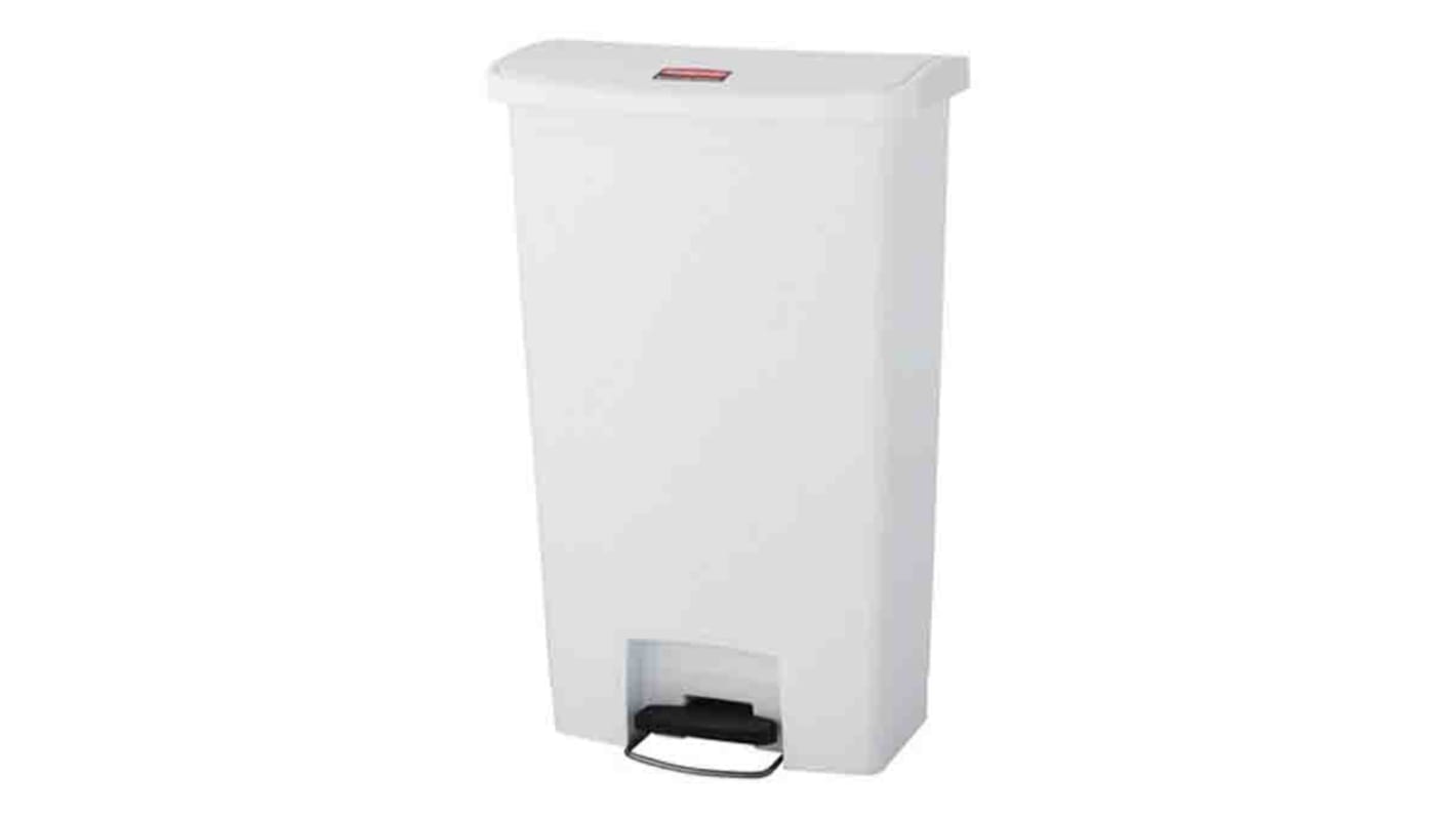 Rubbermaid Commercial Products Slim Jim 68L White Pedal Waste Bin