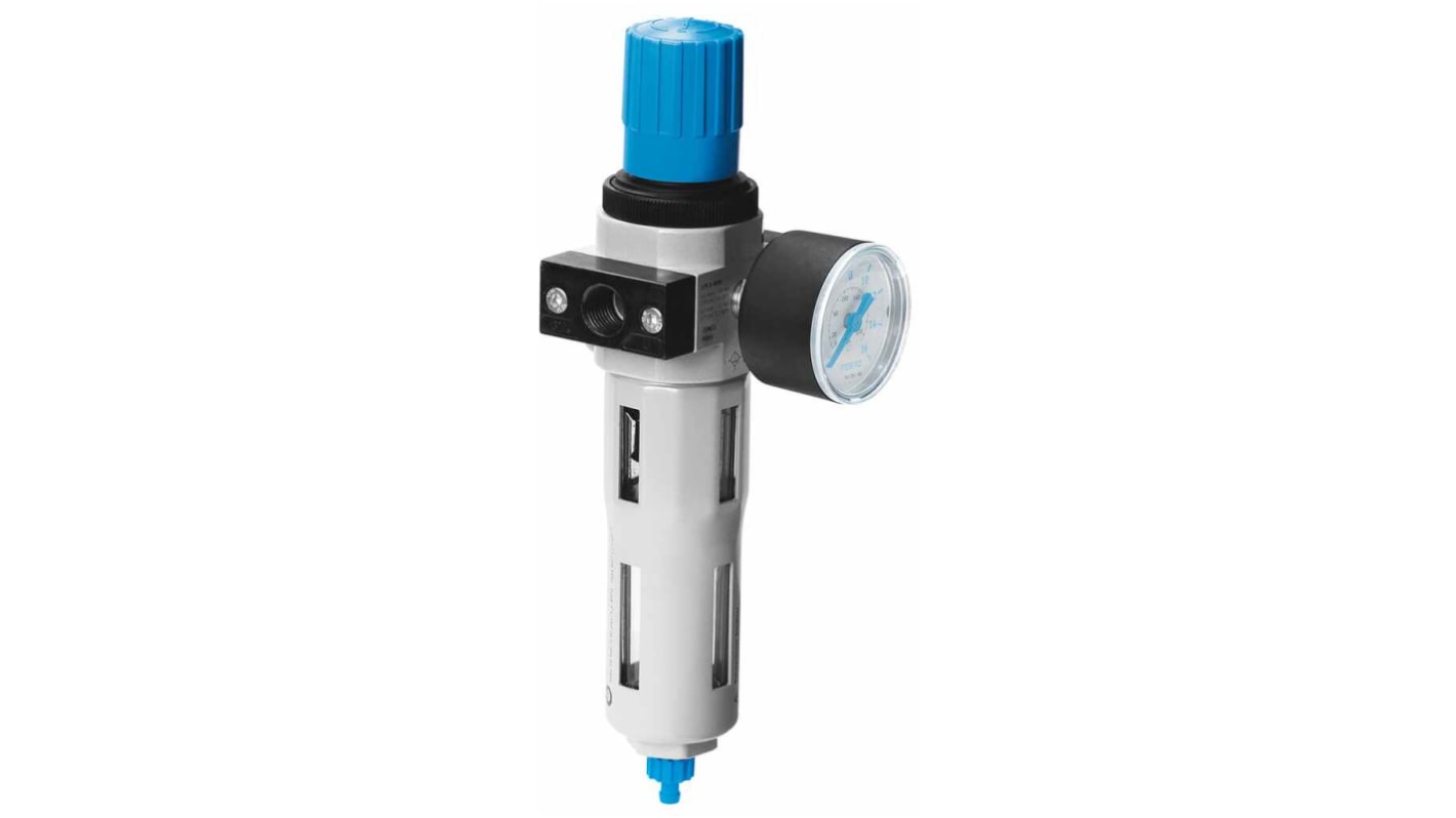 Filtre régulateur Festo LFR, G 1/4, Filtration 40μm, 12 bar