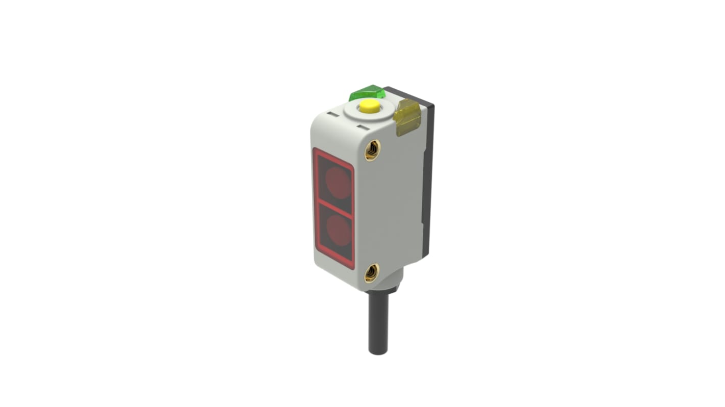 RS PRO Kubisch Optischer Sensor, Durchgangsstrahl, Bereich 4 m, PNP NONC Ausgang, Anschlusskabel, Hell-/dunkelschaltend