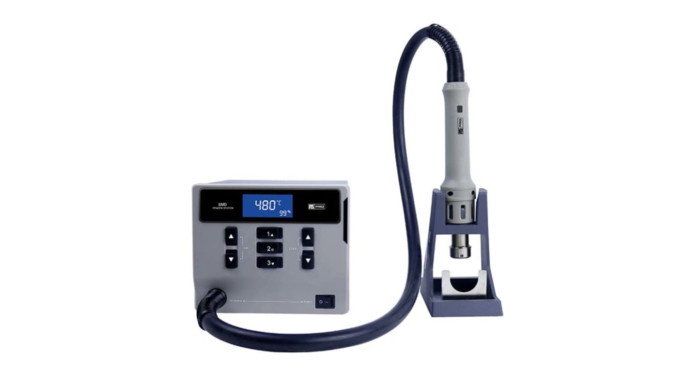 RS PRO Desoldering Station, 1000W Output, Euro Plug, UK 208 mm Length