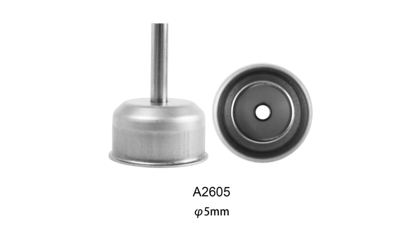 Buse de dessoudage 5mm RS PRO A26, pour Buses de rechange de RS Pro ? Vent droit de 5 mm pour station d'air chaud