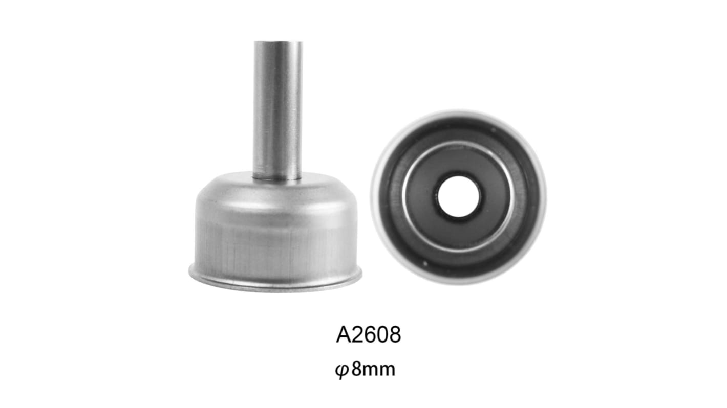 Buse de dessoudage 8mm RS PRO A26, pour Buses de rechange de RS Pro ? Vent droit 8 mm pour station d'air chaud 2024489