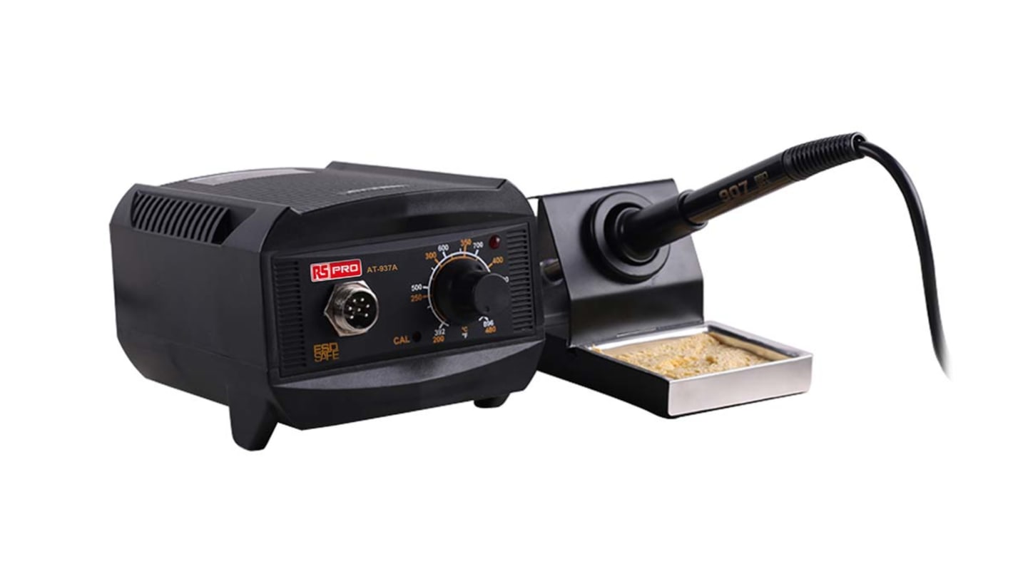 RS PRO Analogue Soldering Station 65W, 230V 480°C