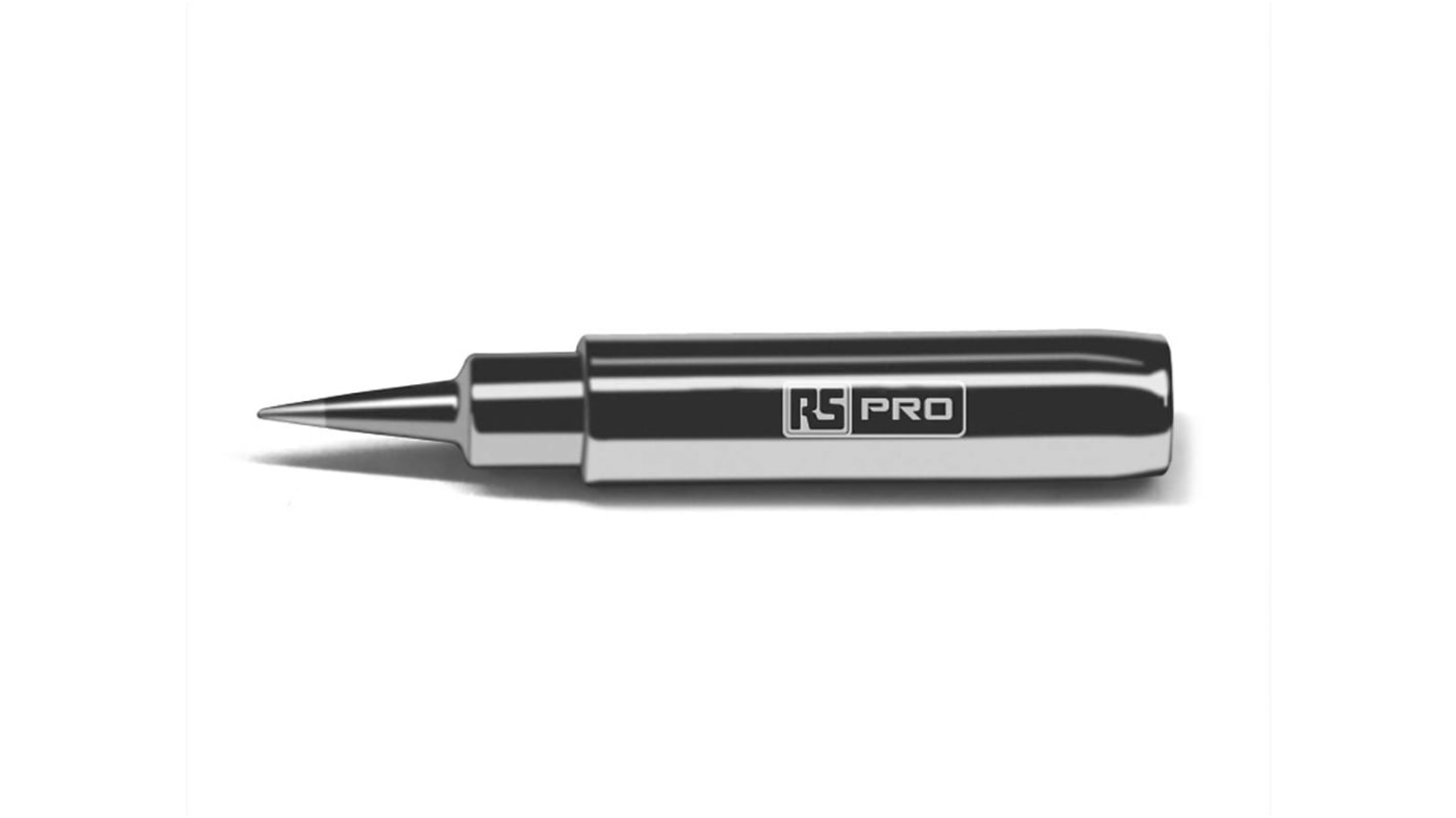 RS PRO 0.2 mm Straight Conical Soldering Iron Tip for use with RS PRO Soldering Irons & Stations