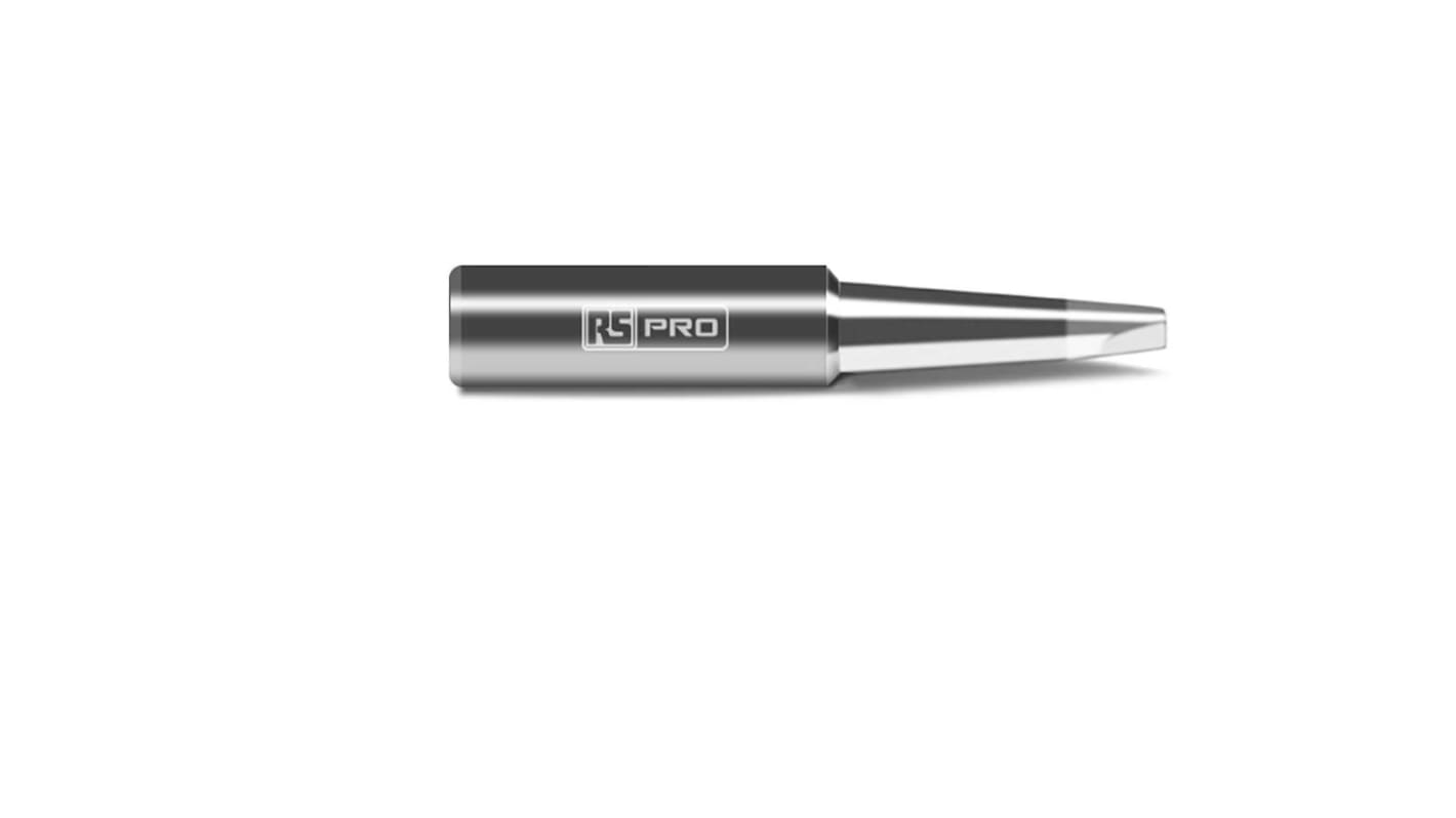 RS PRO 2.4 mm Straight Chisel Soldering Iron Tip for use with RS PRO Soldering Irons