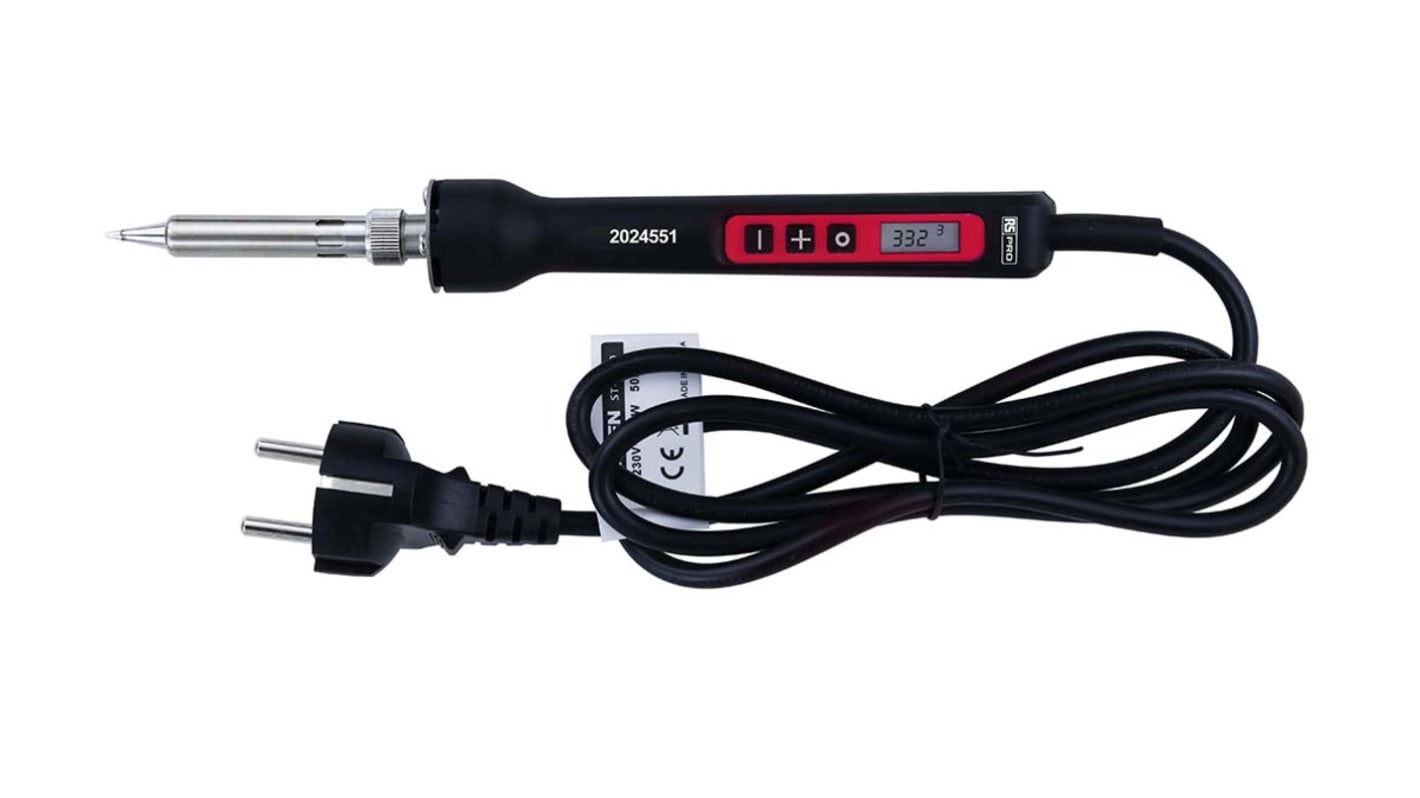 RS PRO 150W digital soldering iron, with