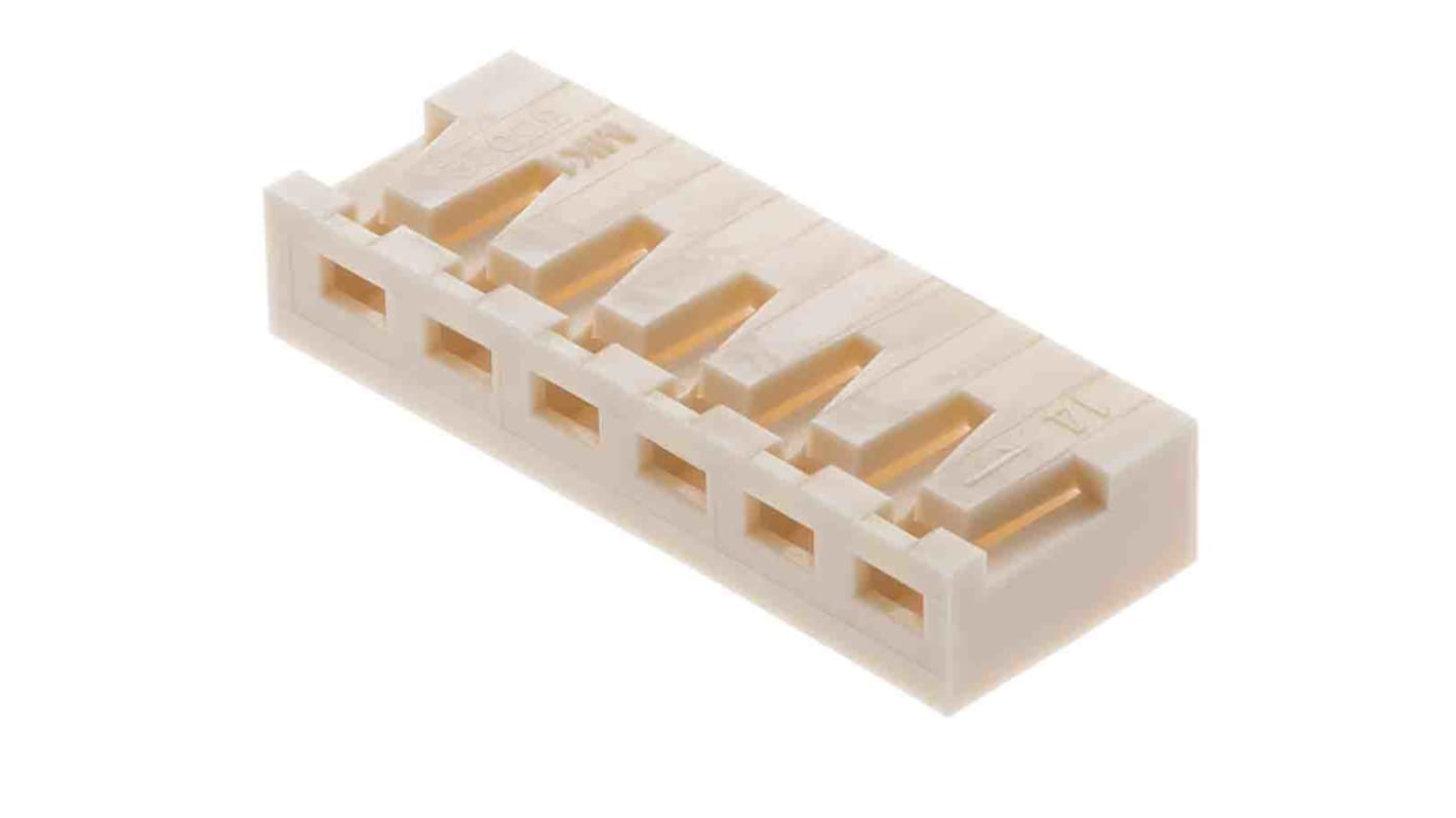 Molex, 212415 Female Crimp Connector Housing, 2.5mm Pitch, 6 Way, 1 Row Right Angle