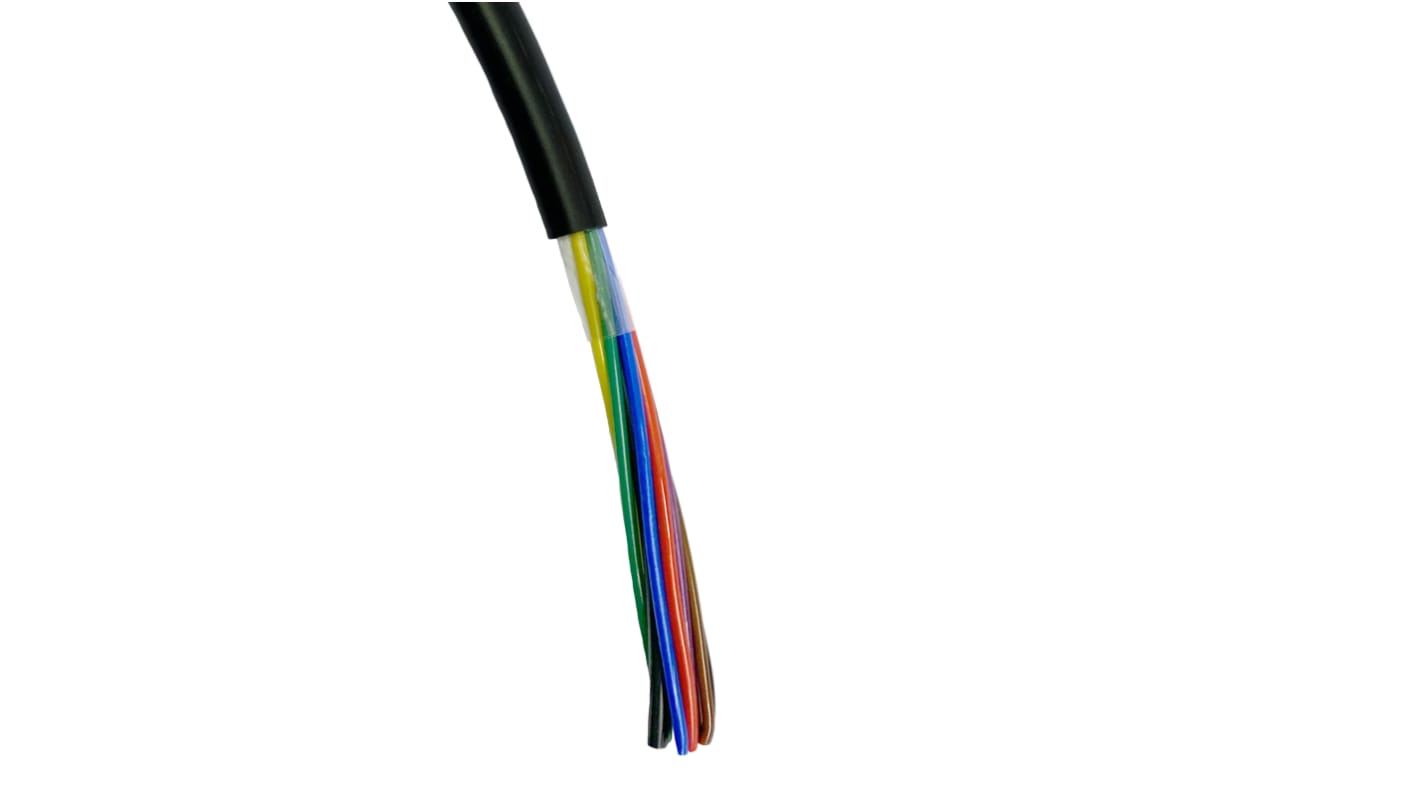 Cable-Core Alarmanlagenkabel 8-adrig, 5 M – Für Einbruchmeldeanlagen & Sicherheitssysteme, Schwarz