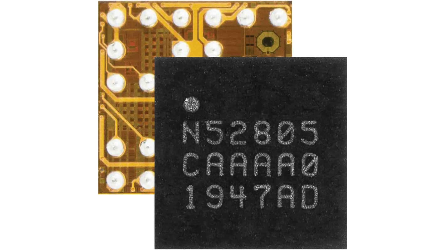 nRF52805-CAAA-R7, Bluetooth-system på en chip (SOC) for Bluetooth, 28 ben, WLCSP