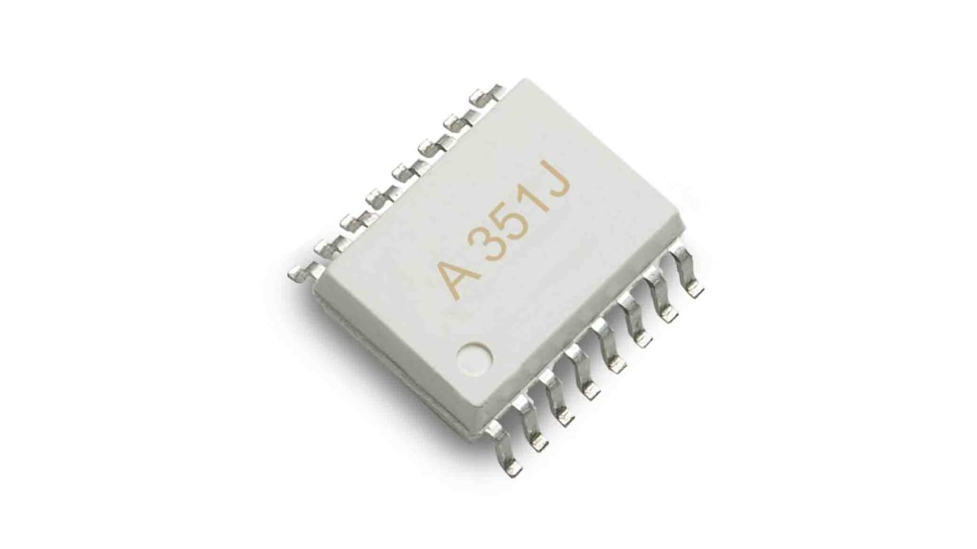 Broadcom, ACPL-351J-000E IGBT, MOSFET Output Optocoupler, Surface Mount, 16-Pin