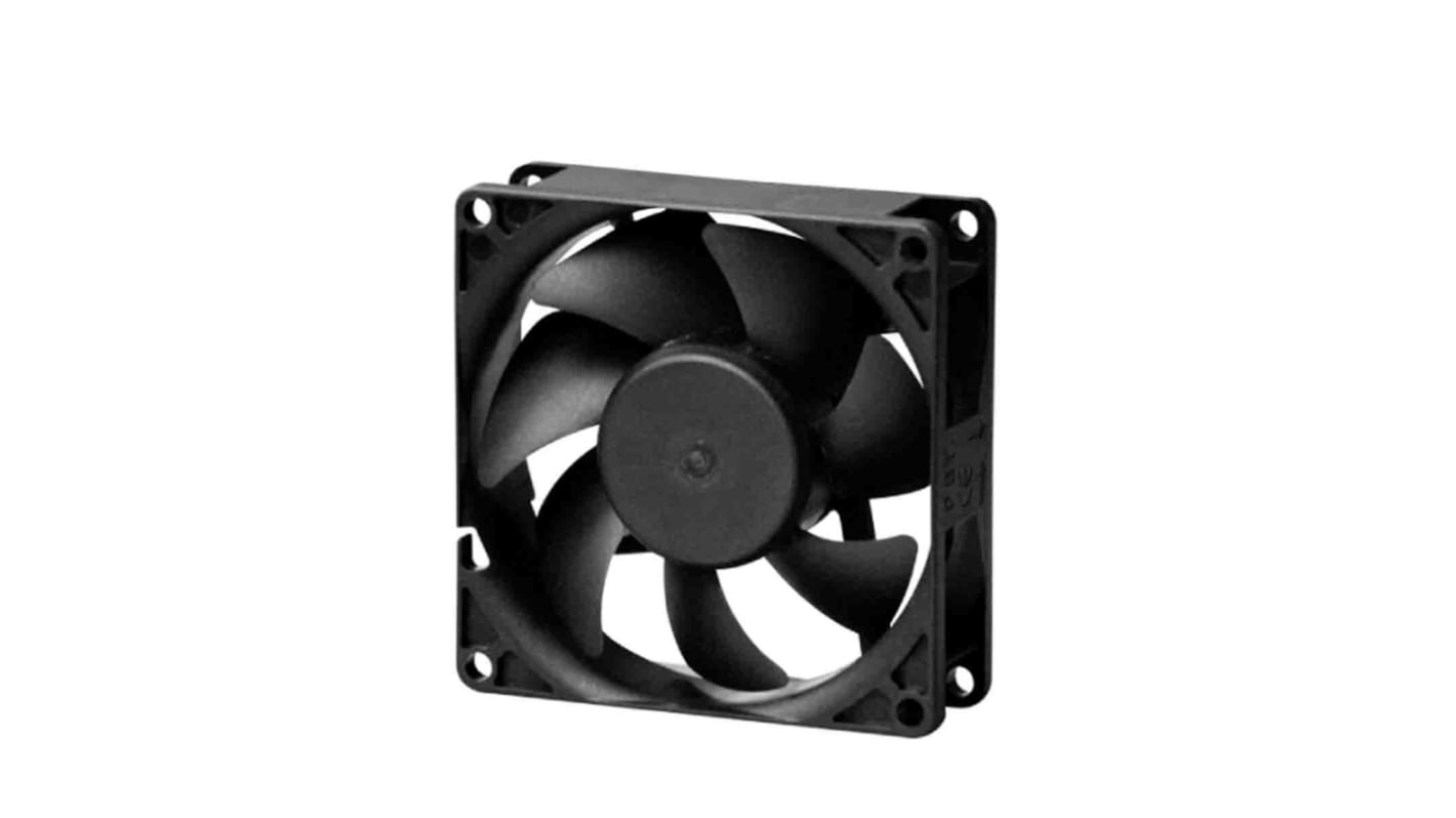 Sunon Axial Fan, 12 V dc, DC Operation, 41cfm, 1.5W, 144mA Max, IP20, 80 x 80 x 25mm