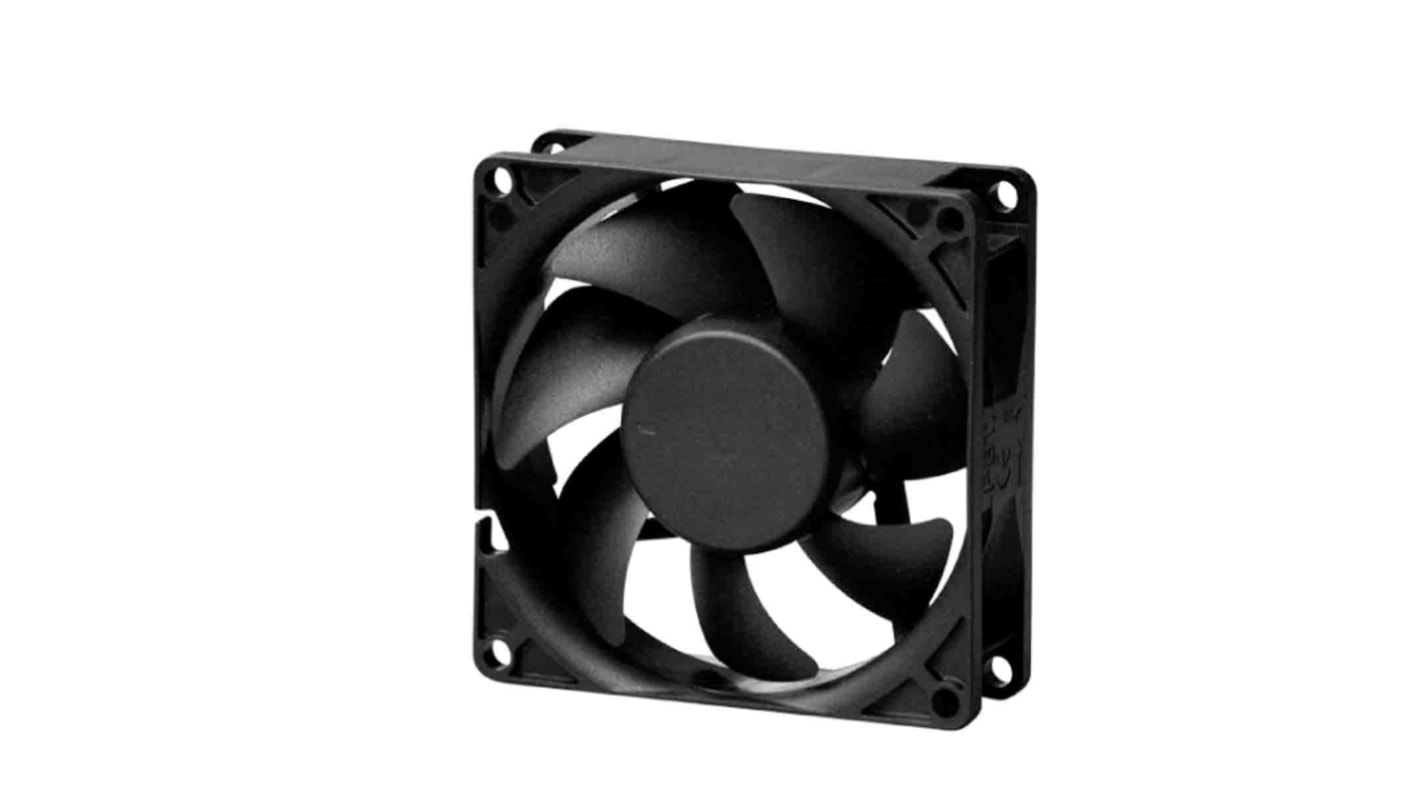 Sunon Axial Fan, 12 V dc, DC Operation, 60cfm, 3.72W, 357mA Max, IP20, 80 x 80 x 25mm