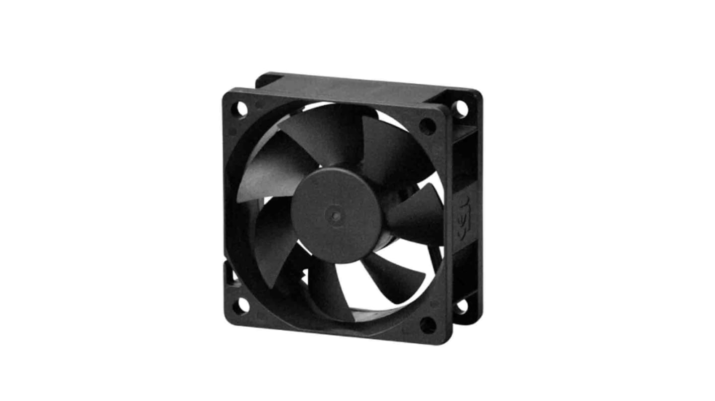 Axiální ventilátor DC, 60 x 60 x 25mm, průtok vzduchu: 23.5cfm 1.2W 24 V DC