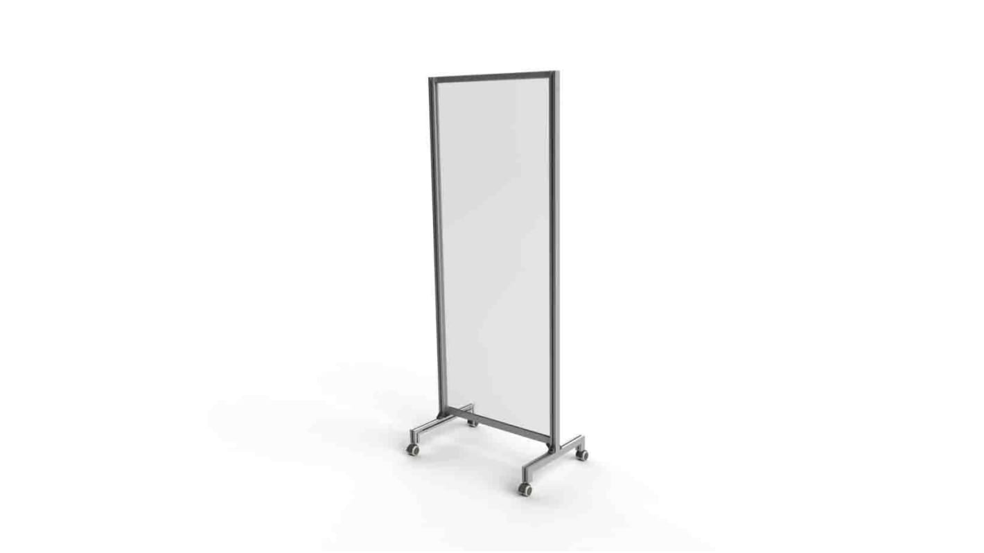 Wheeled Transparent Protective Screen, 2000mm Height, 800mm Width