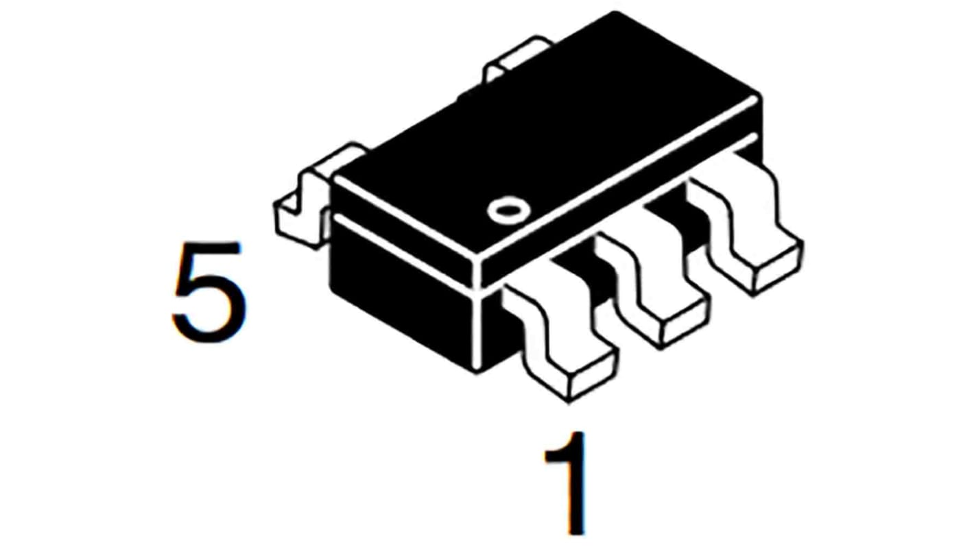 Amplificador operacional NCV21871SN2T1G, 1,8 V, 5,5 V. 270 kHz, 350 kHz SOT-23, TSOP, 5 pines 350 MHz