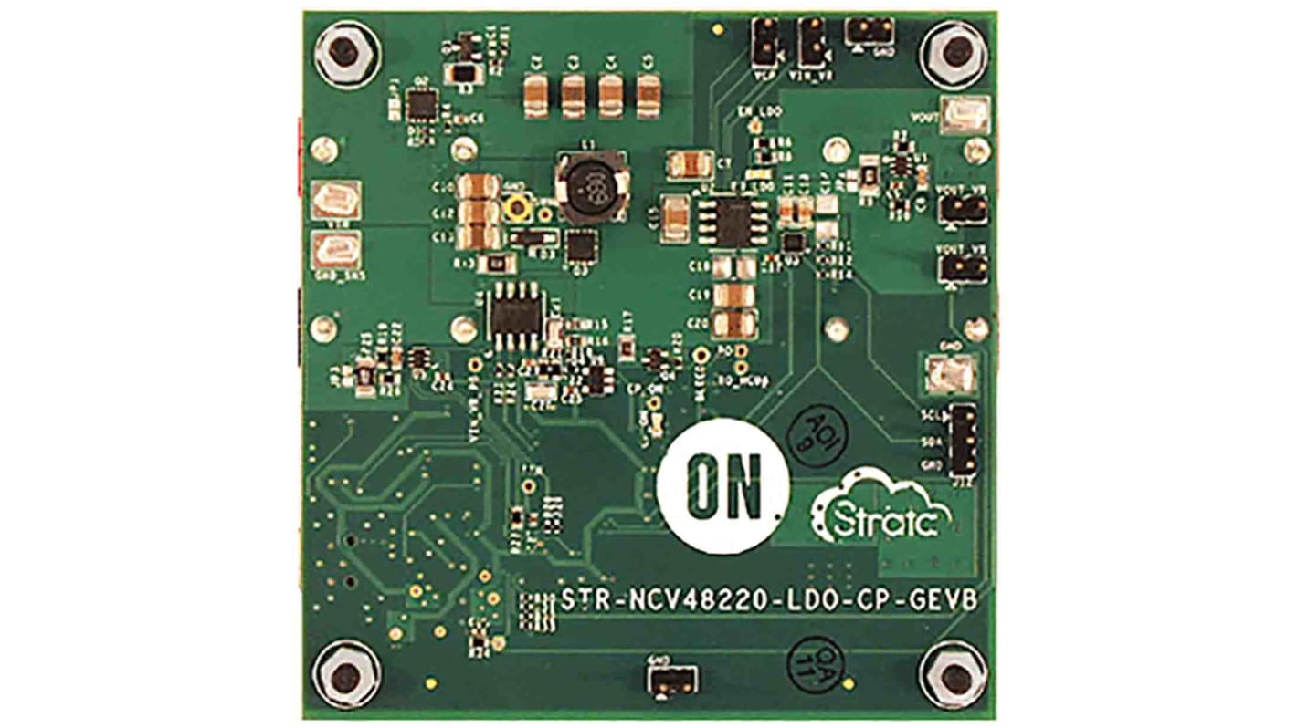 onsemi Strata Enabled NCV48220 LDO Charge Pump Evaluation Board for NCV48220 for Strata to Control the NCV48220 and