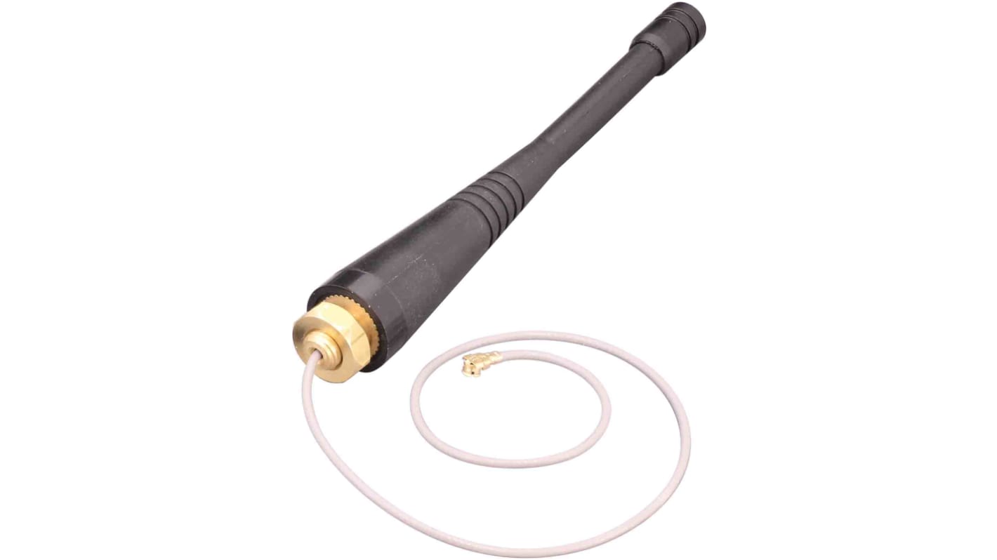 Linx ANT-B28-PW-QW-UFL Whip WiFi Antenna with UFL Connector, 2G (GSM/GPRS), 3G (UTMS), 4G (LTE)