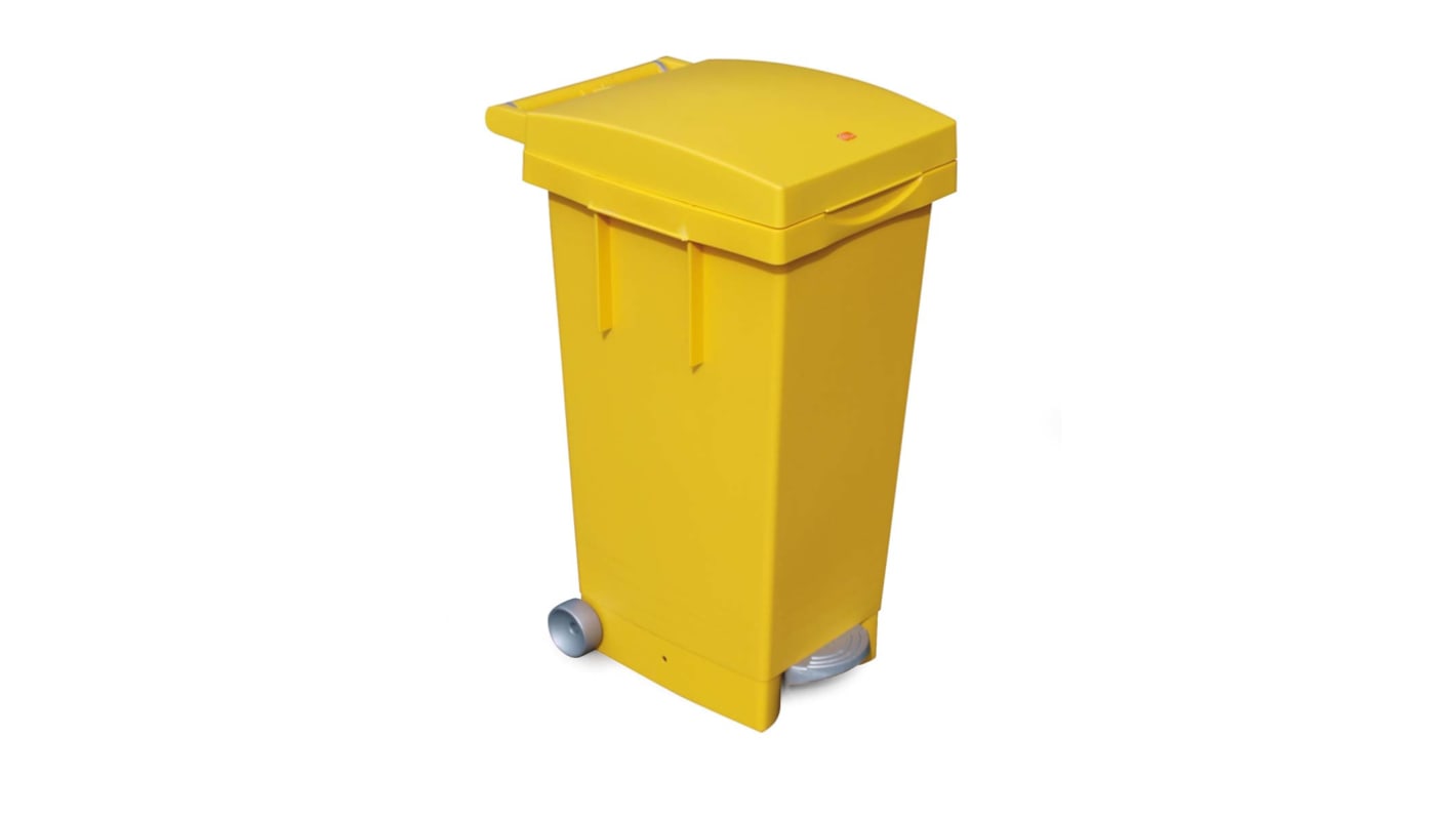NEUTRAL 80L Yellow PP Waste Bin
