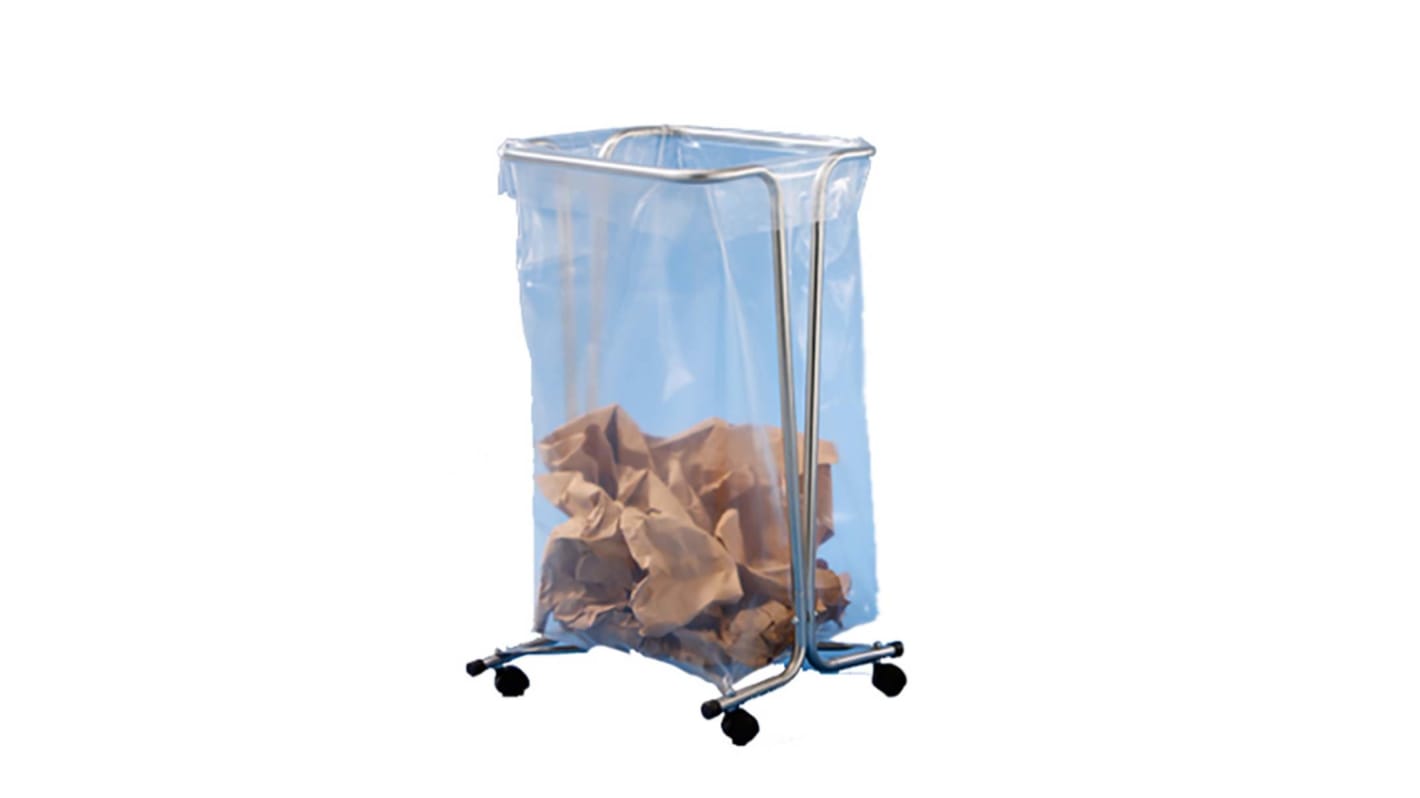 110L Silver Steel Bin Bag Holder