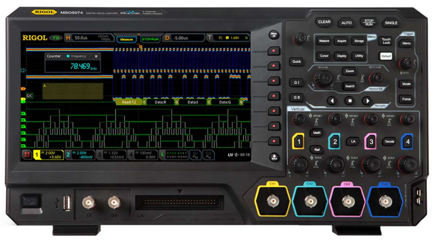 RIGOL オシロスコープ, 70MHz, ベンチ, MSO5074