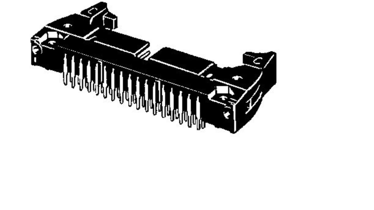 Omron, XG4A, Konnektor, 50-Polet Han, 2 Rækker, Pitch: 22.86mm, Hulmontering