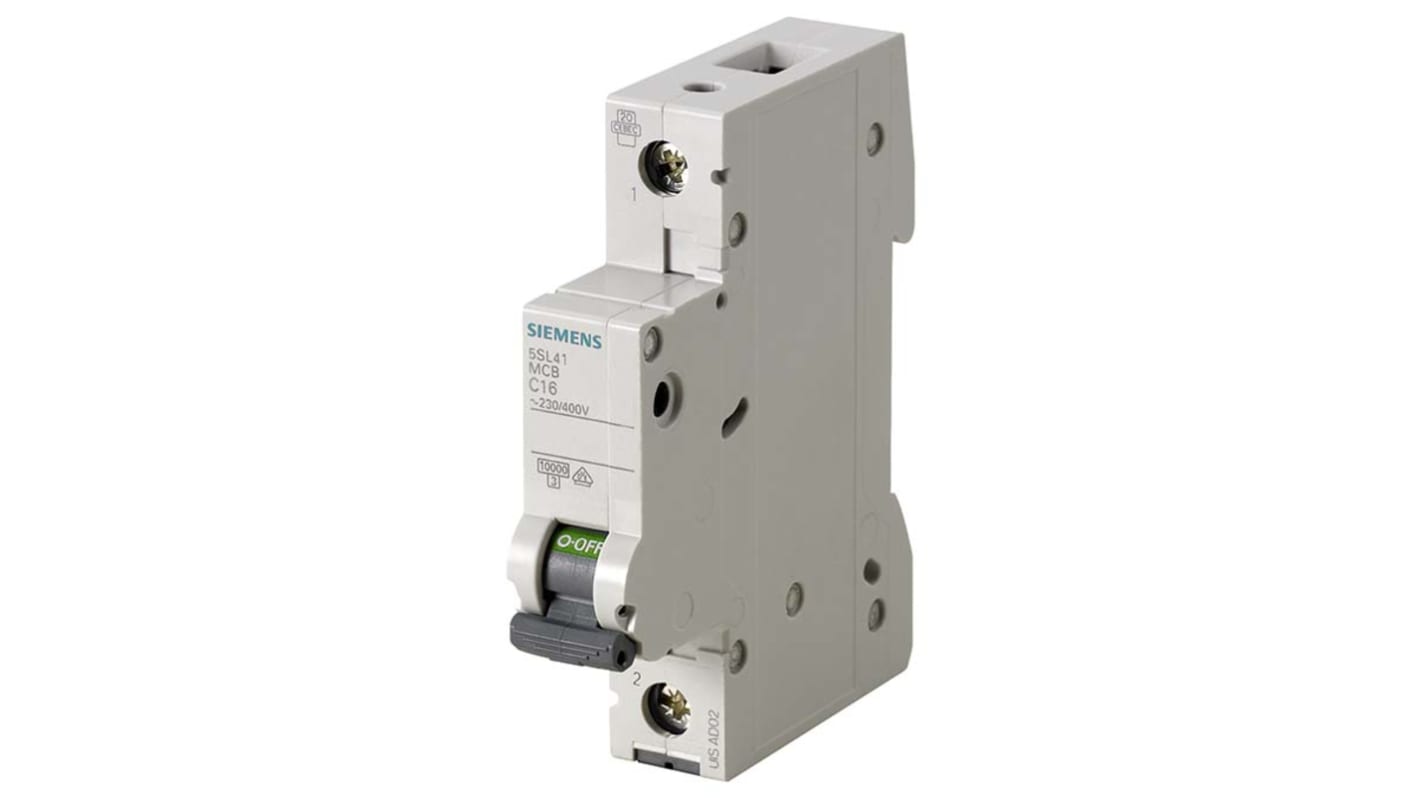 Siemens SENTRON 5SL4 MCB, 1P, 1A Curve B, 10 kA Breaking Capacity