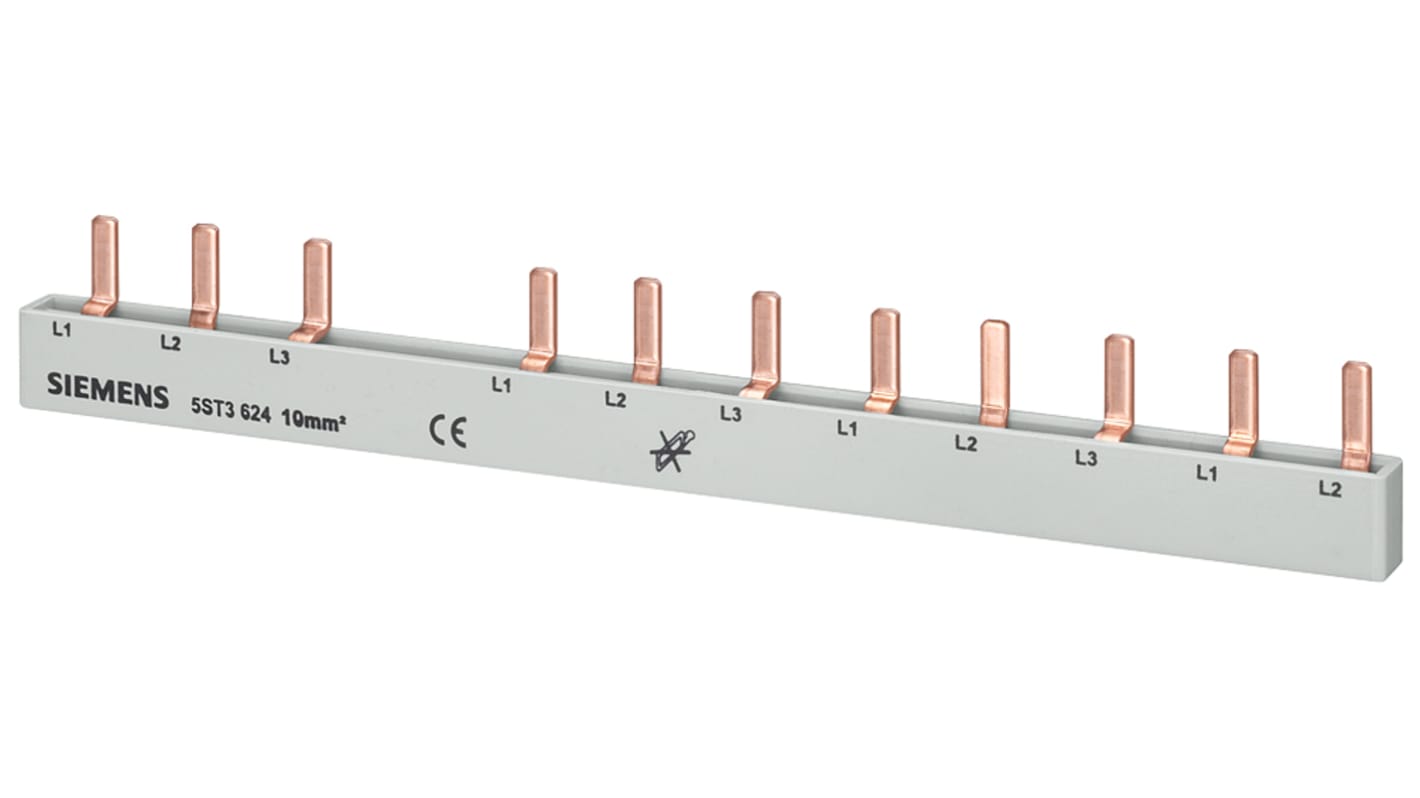 Barra di distribuzione trifase Siemens, passo 17.8mm SENTRON