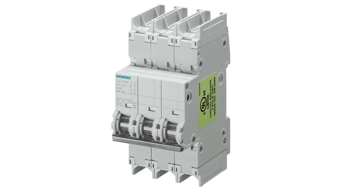 Siemens SENTRON 5SJ4 MCB, 3P, 32A Curve C, 14 kA Breaking Capacity