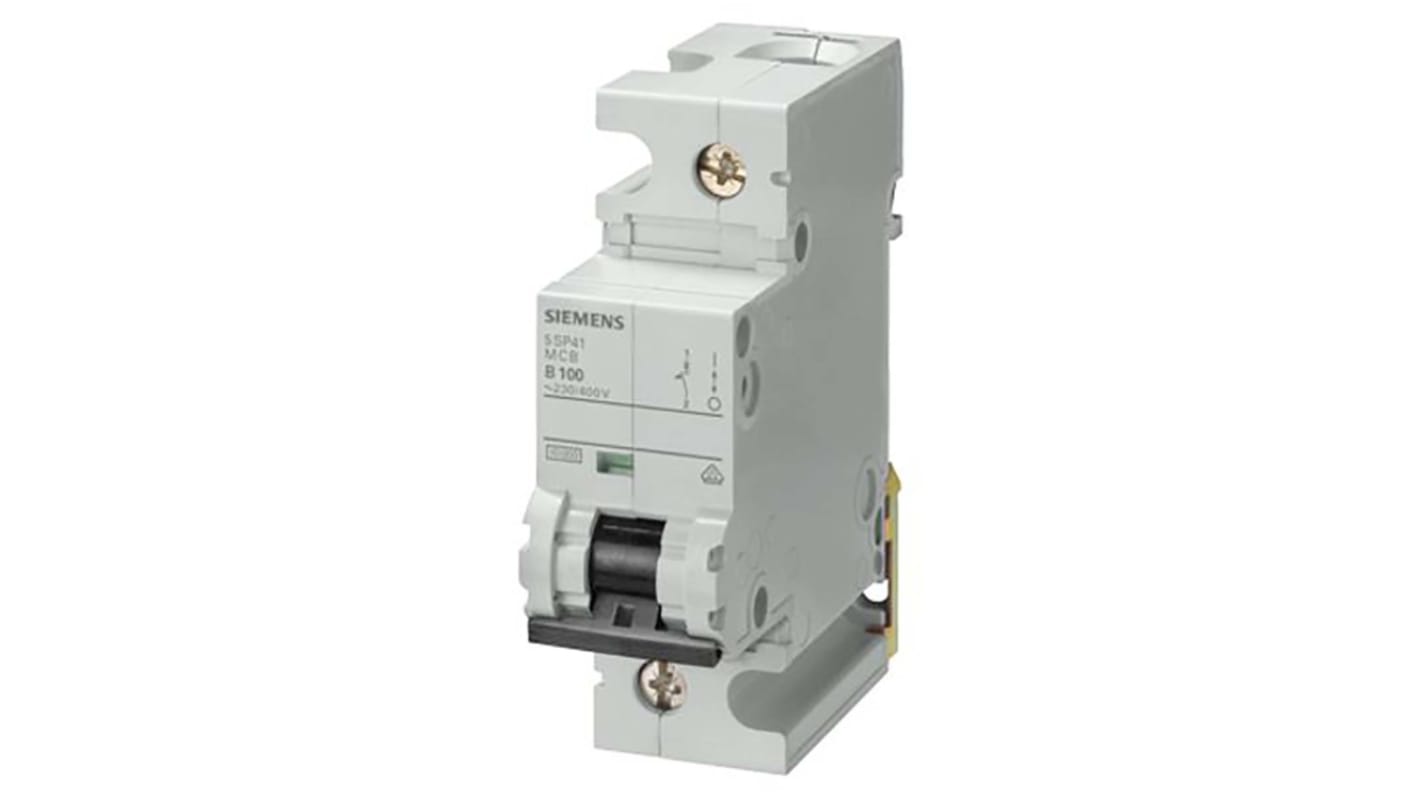 Siemens SENTRON 5SP4 MCB, 1P, 125A Curve B, 10 kA Breaking Capacity