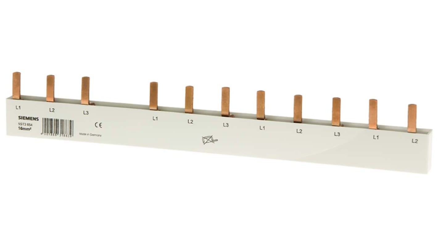 Barra di distribuzione trifase Siemens, passo 17.8mm SENTRON