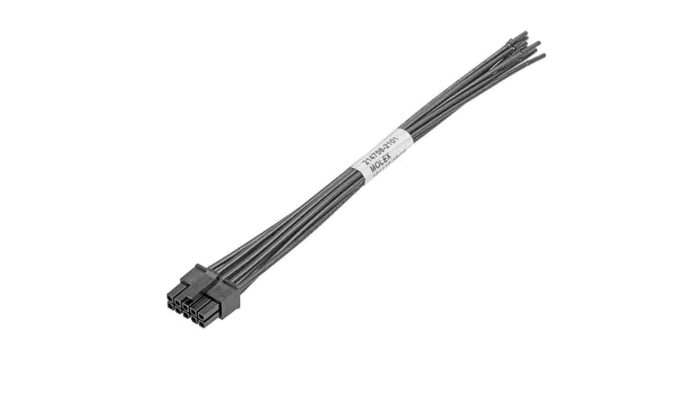 Molex 10 Way Female Micro-Fit 3.0 Unterminated Wire to Board Cable, 300mm