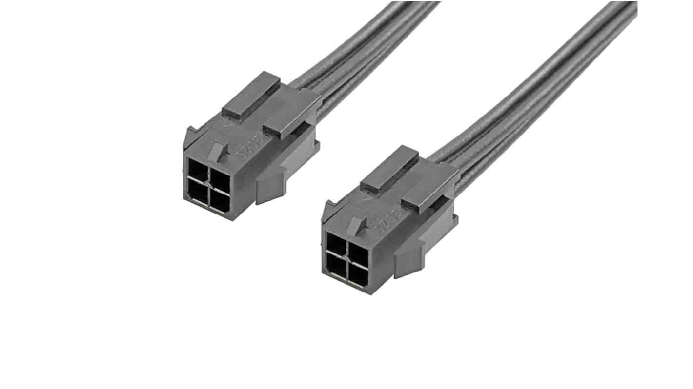 Molex 4 Way Male Micro-Fit 3.0 Unterminated Wire to Board Cable, 300mm